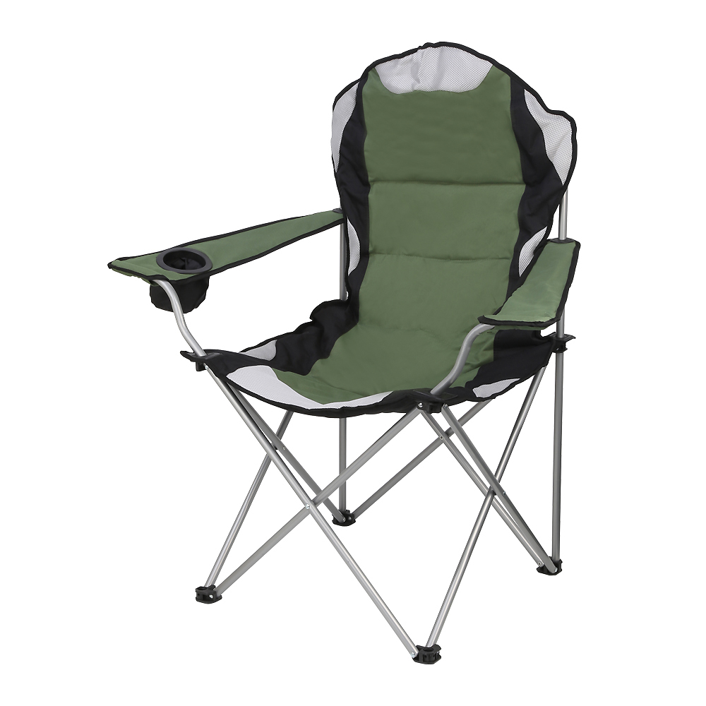 Outdoor Creations Deluxe Camping Chair Green Beige Colour | Briscoes NZ