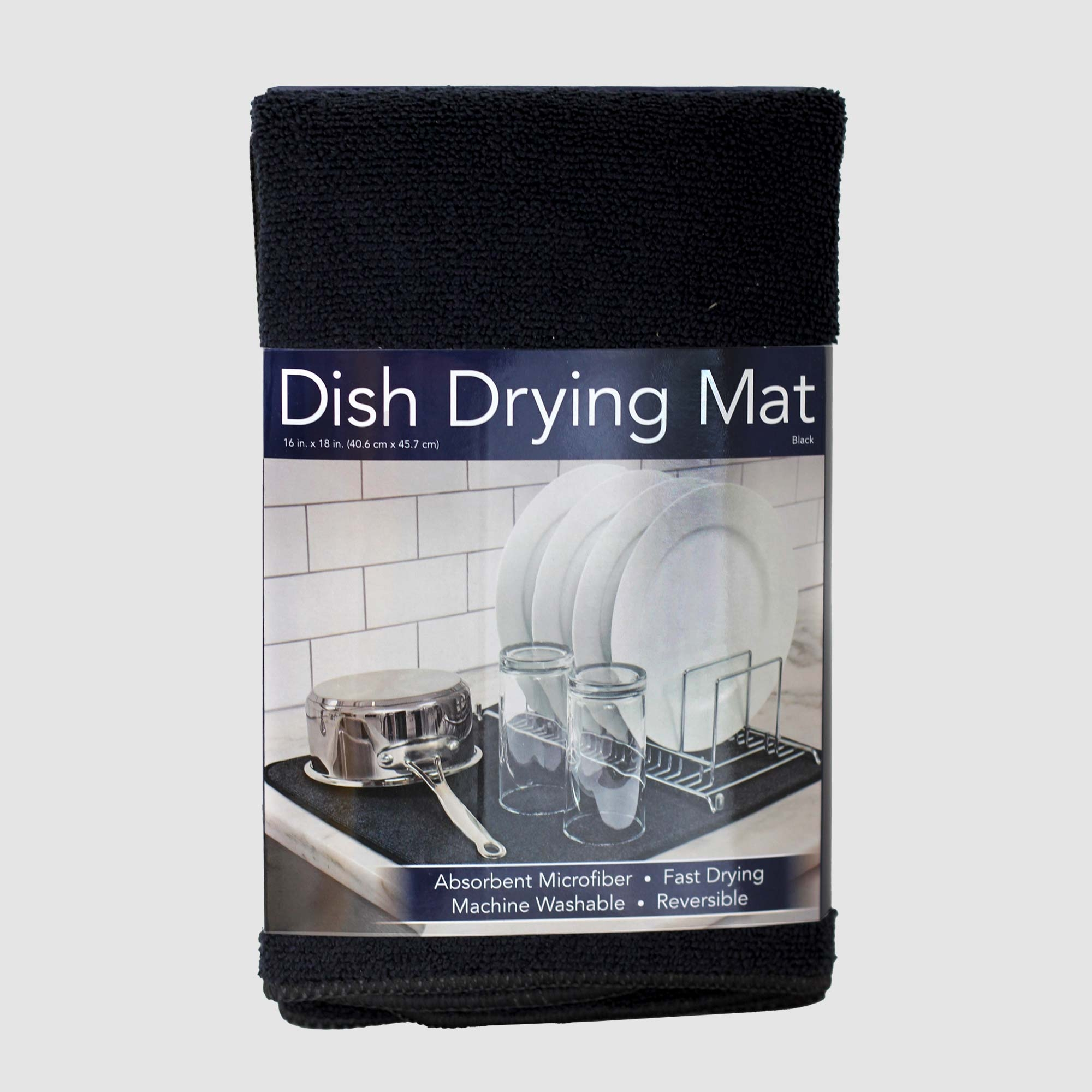 S&T Kitchen Basics Dish Drying Mat Black Briscoes NZ