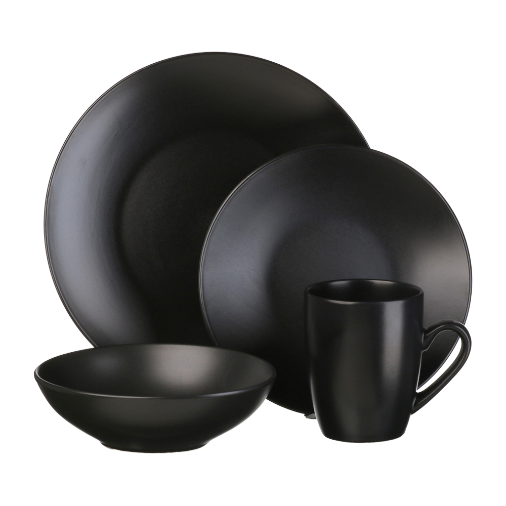 Thomson Mono Black Dinnerset 16 Piece