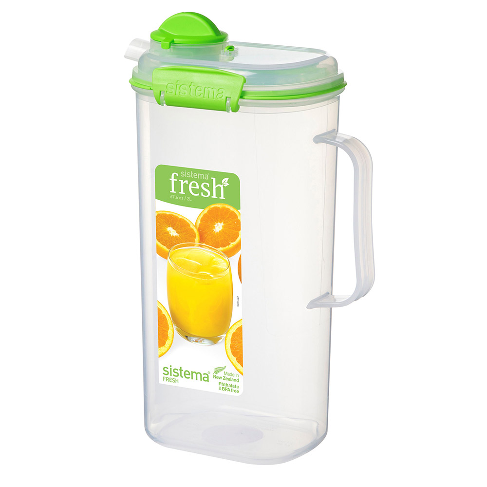 Sistema Fresh Container Juice Jug 2L Green Briscoes NZ