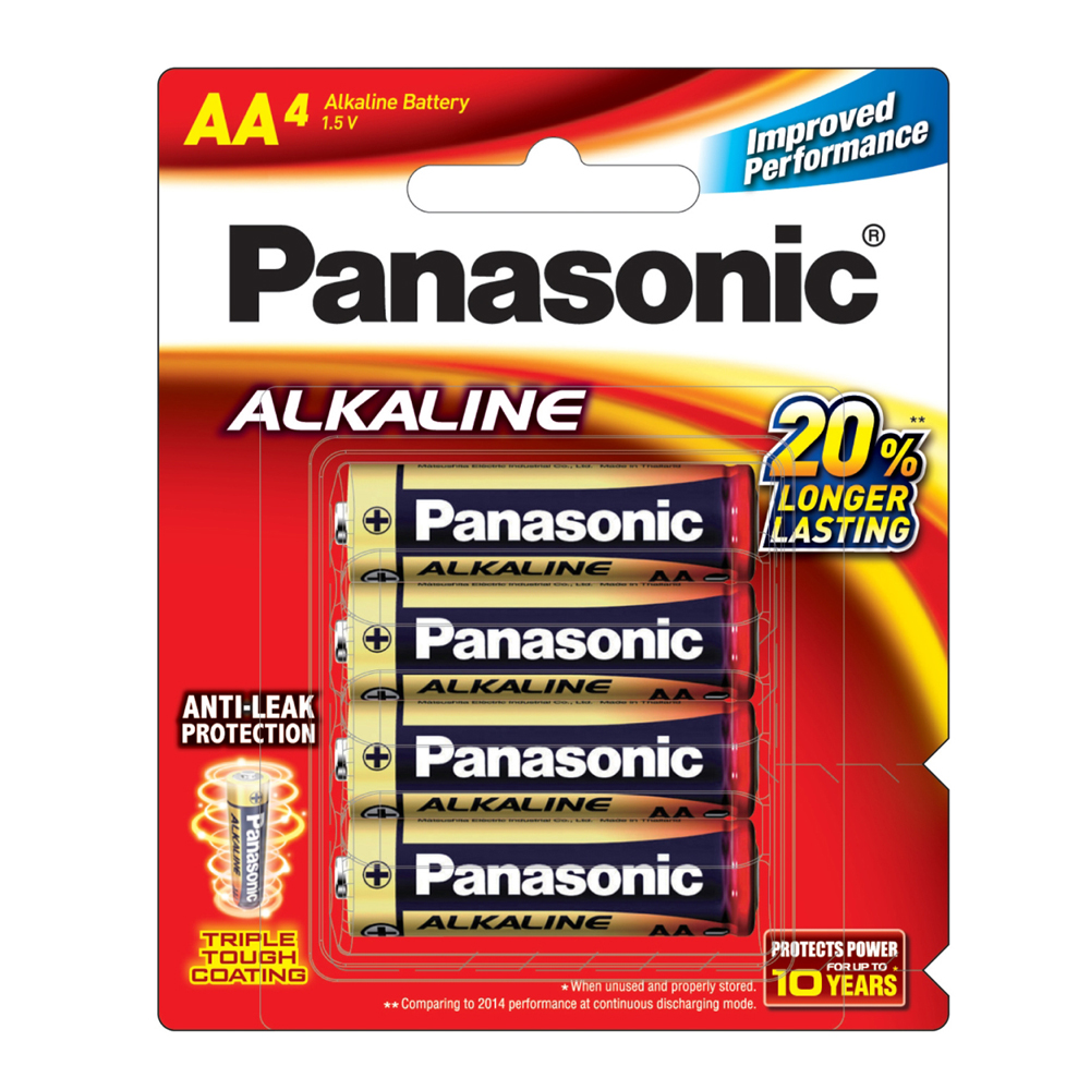 Panasonic Alkaline Battery AA 4 Pack | Briscoes NZ