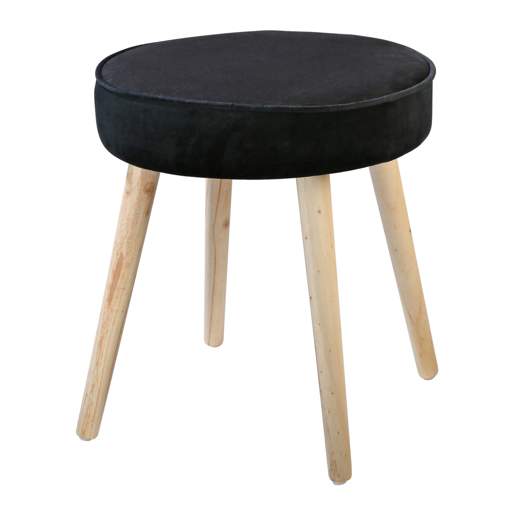 Koopman Soft Touch Stool Black Round | Briscoes NZ