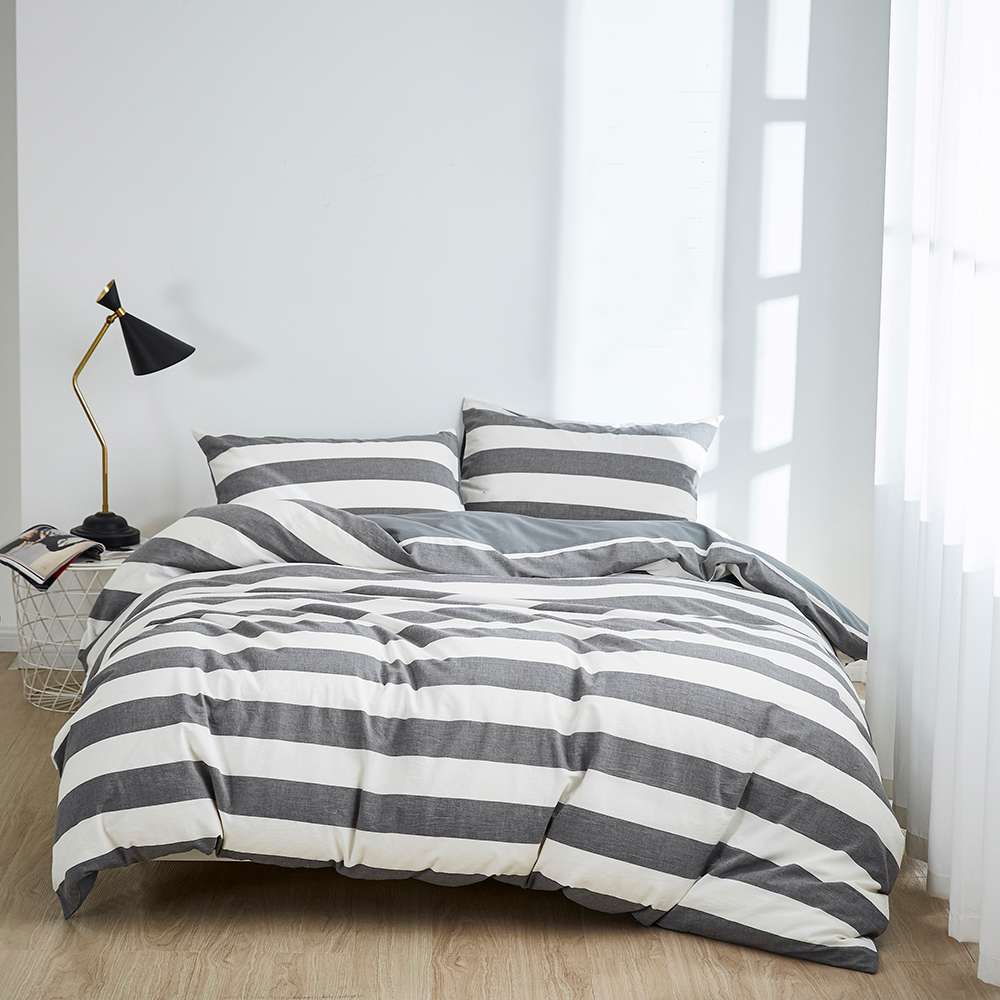 Urban Loft Wide Horizontal Stripe Duvet Cover Set Briscoes Nz