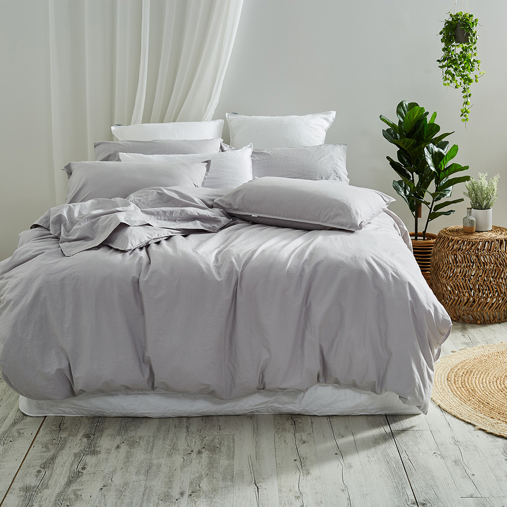 seersucker duvet set white