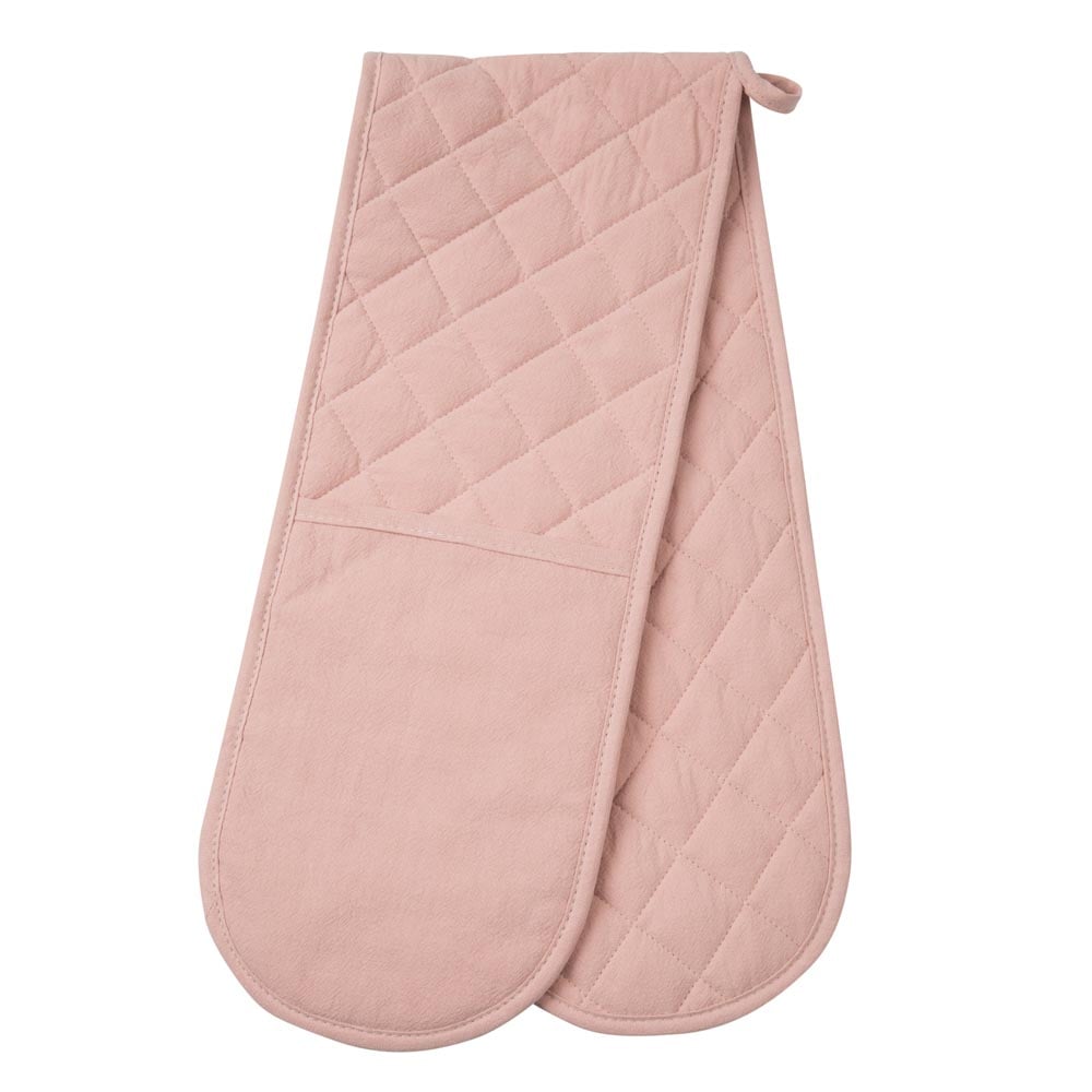 HM Plain Dyed Double Oven Glove Rose Pink Briscoes NZ