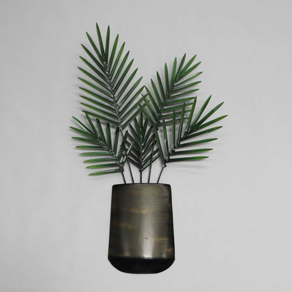 Palm Leaves In Pot Metal Wall Décor Briscoes NZ