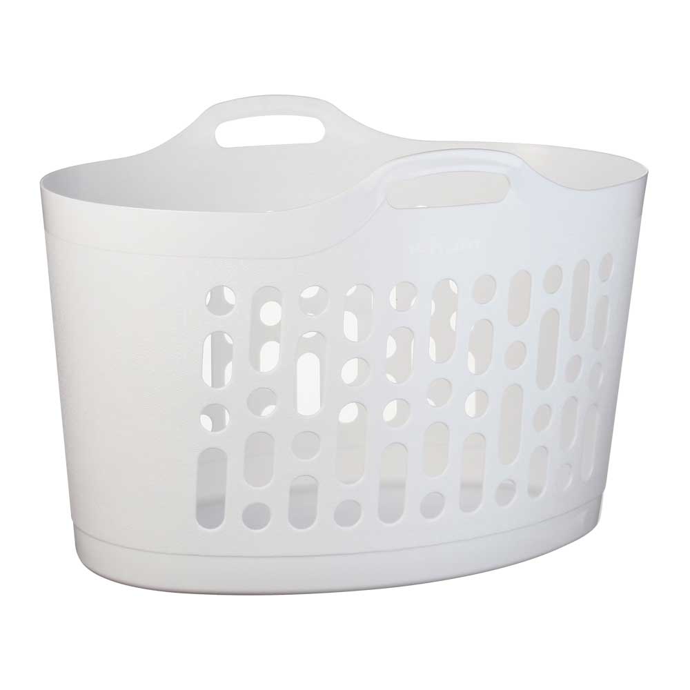 white and colour laundry basket