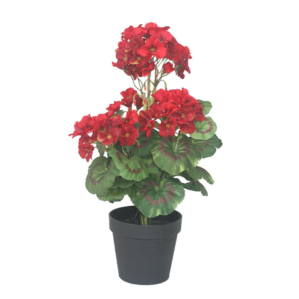 Potted Artificial Geranium Red 44cm | Briscoes NZ