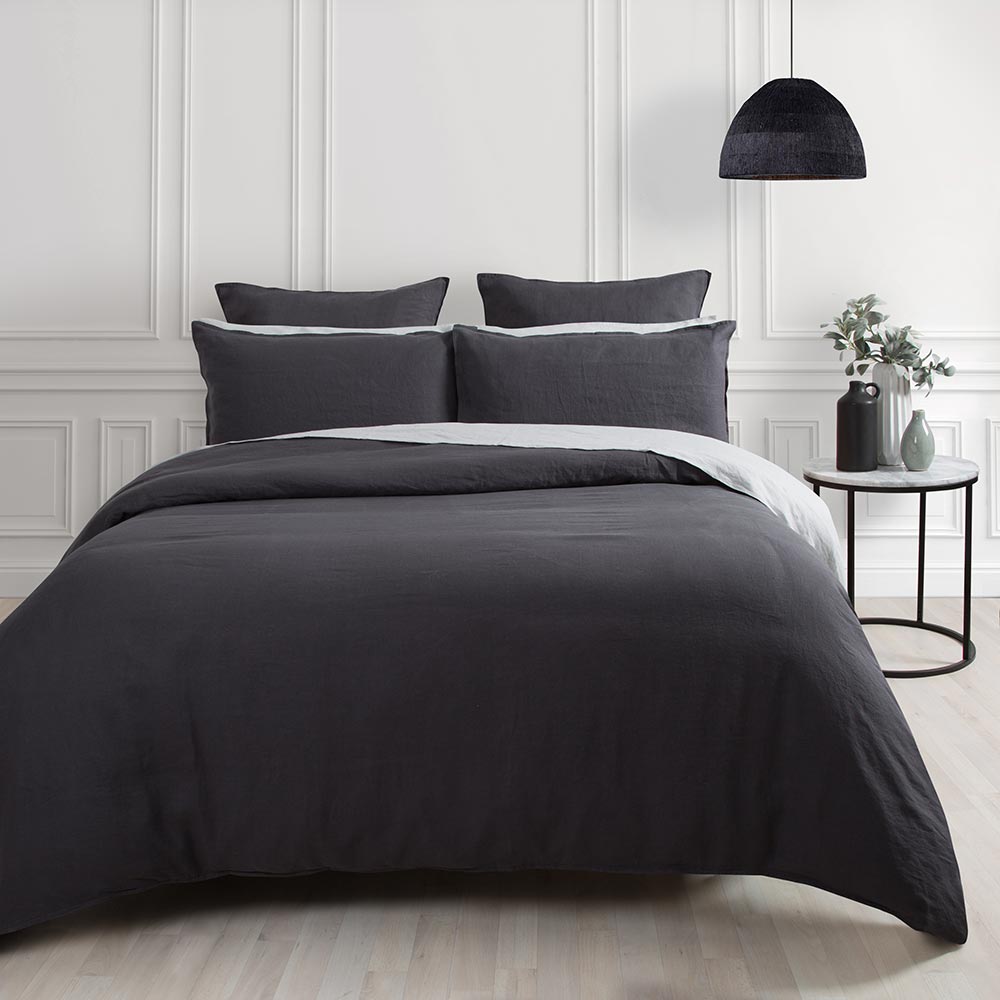 urban loft bamboo linen duvet cover set