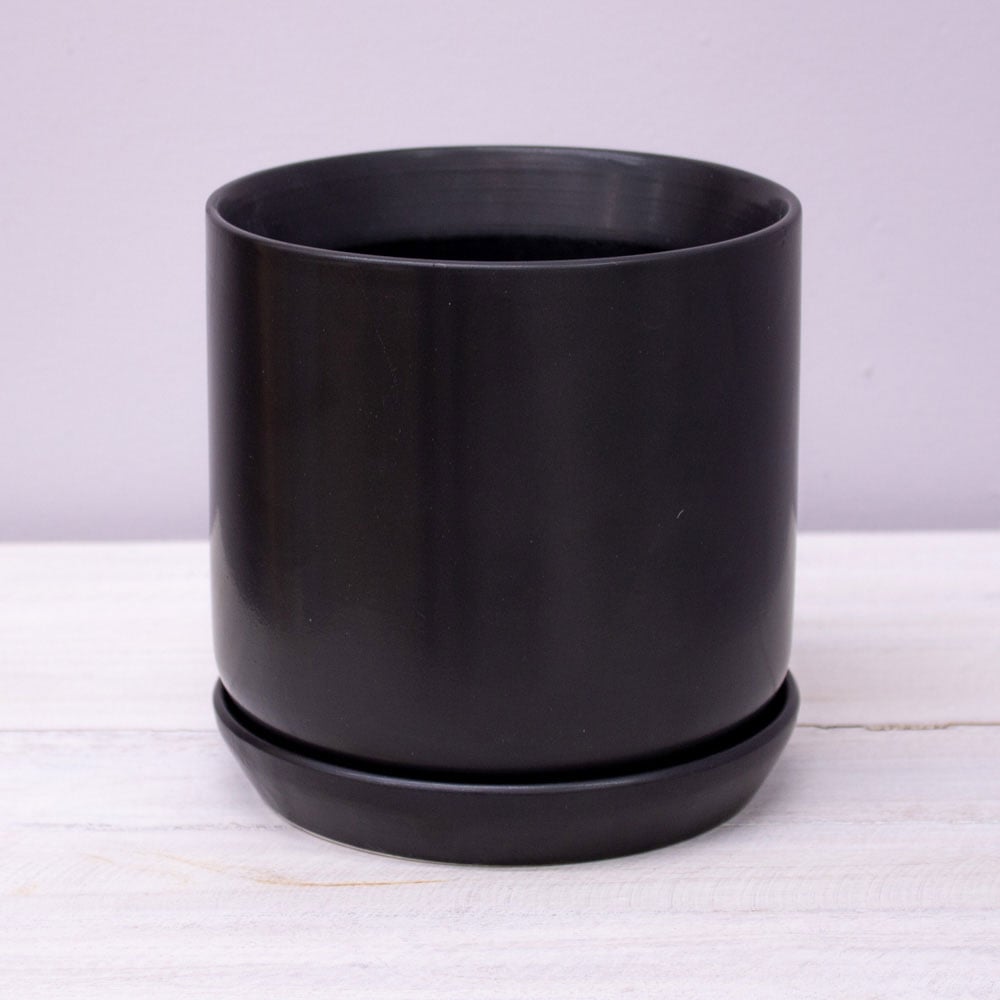 Boston Living Ella Ceramic Planter Pot Black 14cm