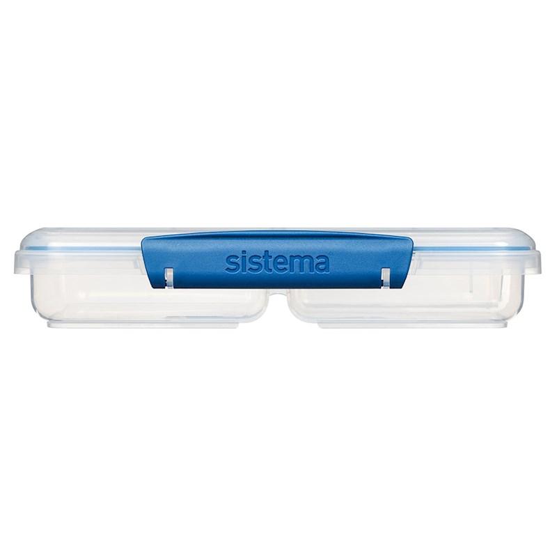  Sistema To Go Multi Split Food Storage Container, Clear with  Coloured Clips, 820 ml : Home & Kitchen