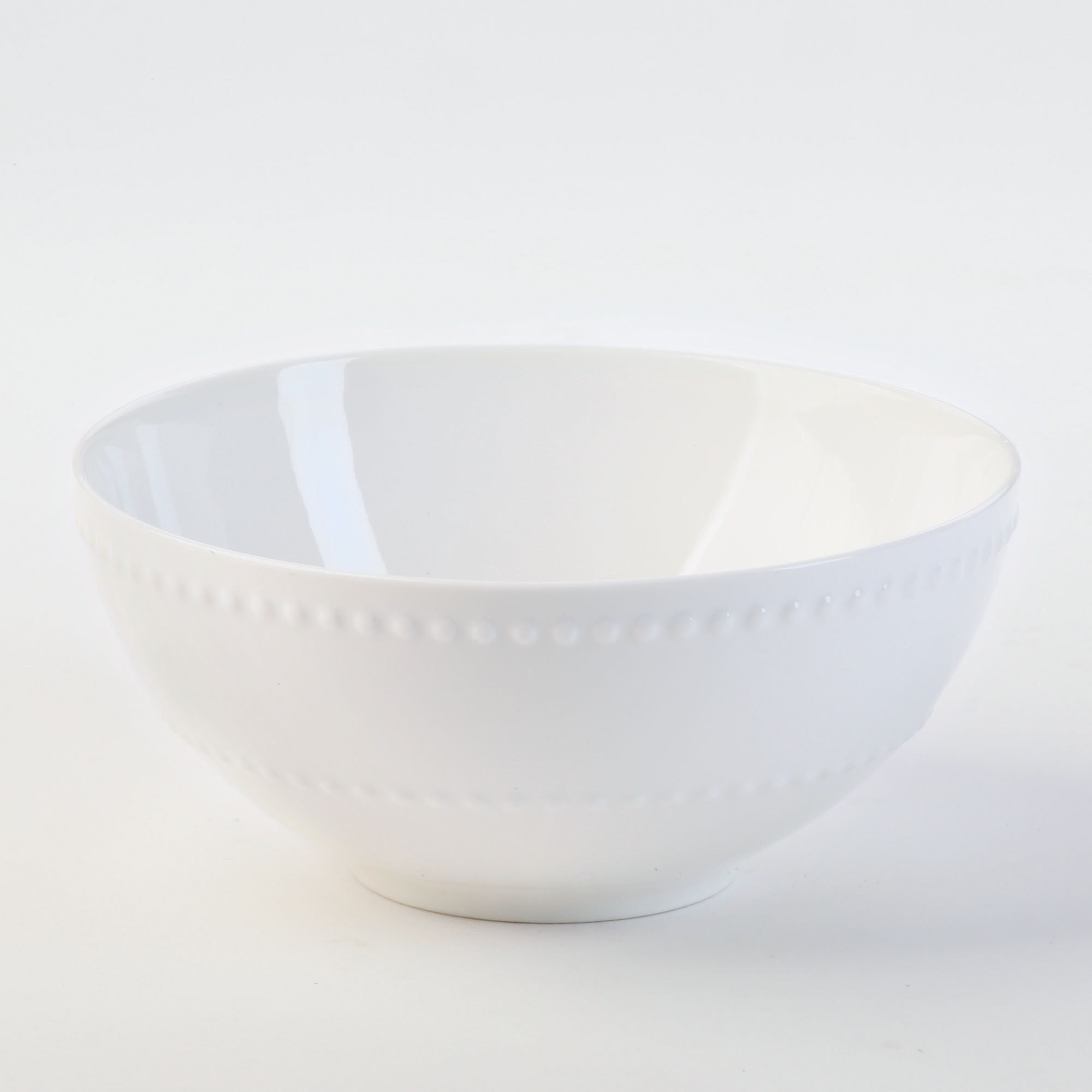 Tablefair Embossed Dots Coupe Bowl 15.8cm White
