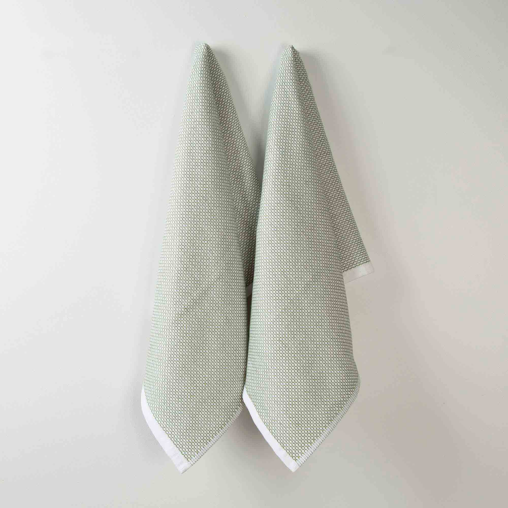 Hilton Homewares Texture Kitchen Towel PK2 Dark Cilantro