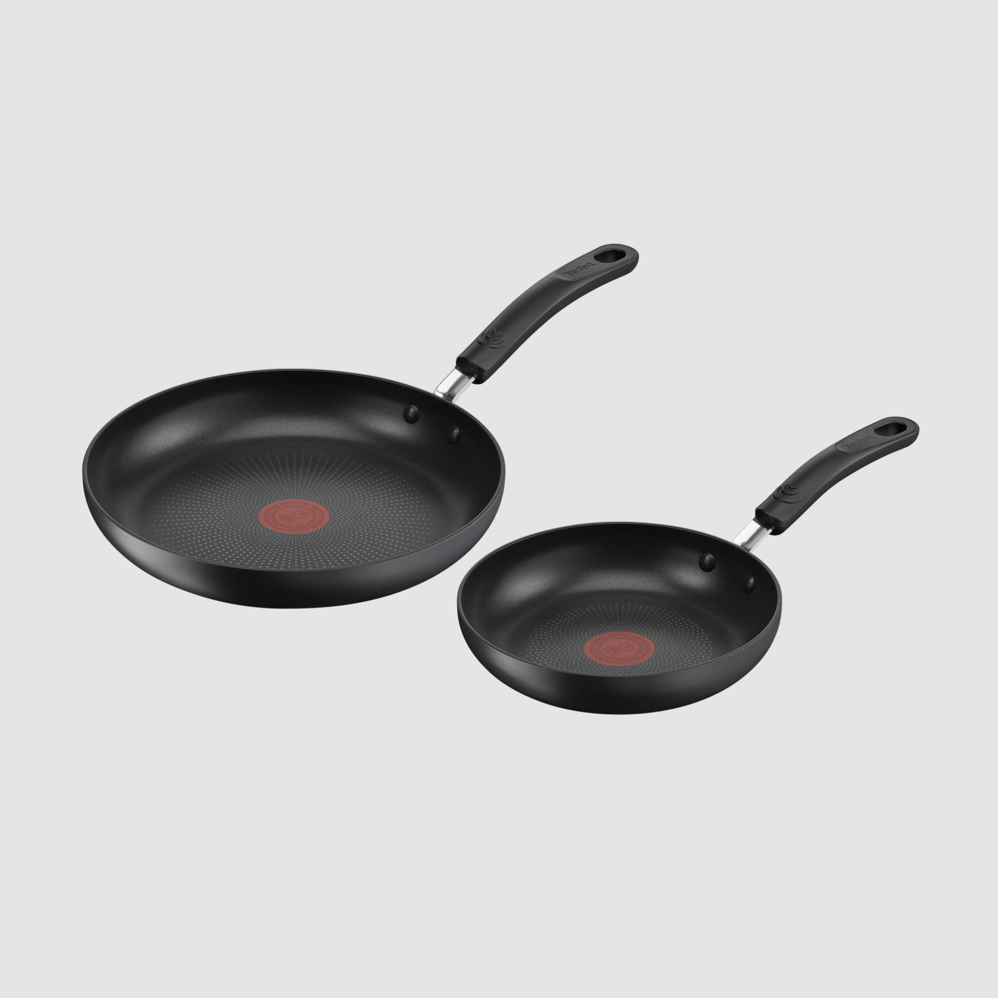 Tefal Specialty Hard Anodised Twin Pack Frypans 20 + 26cm