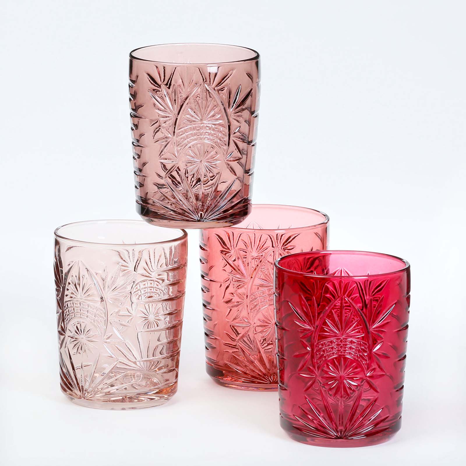 Royal Leerdam Match & Colour Tumbler Pink Tones Set of 4