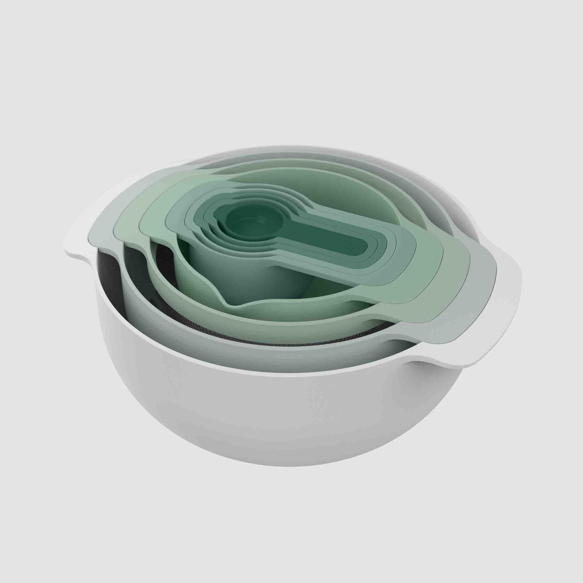 Joseph Joseph Bowls Nest 9 Piece Sage