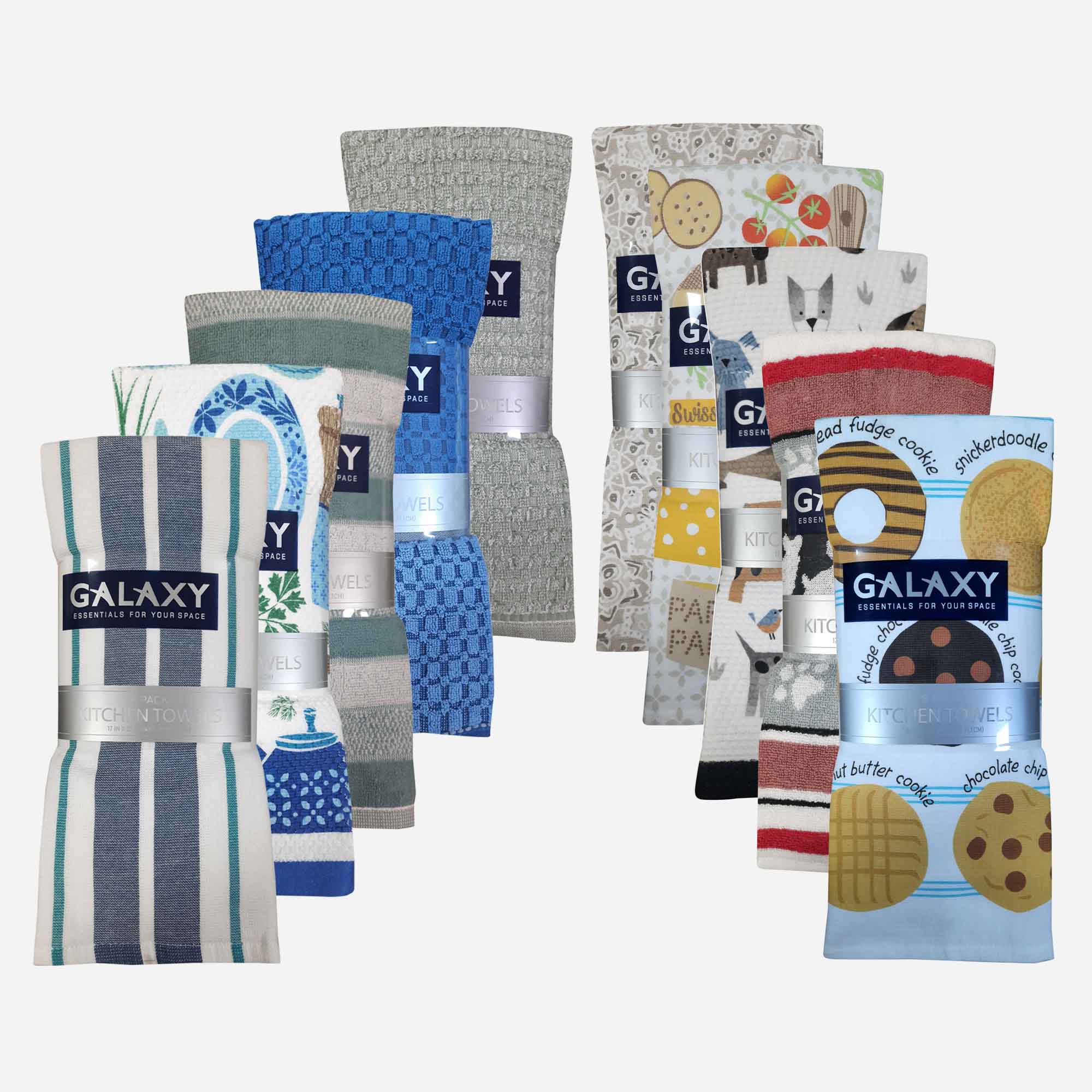 Galaxy Assorted Kitchen Towels 8Pk