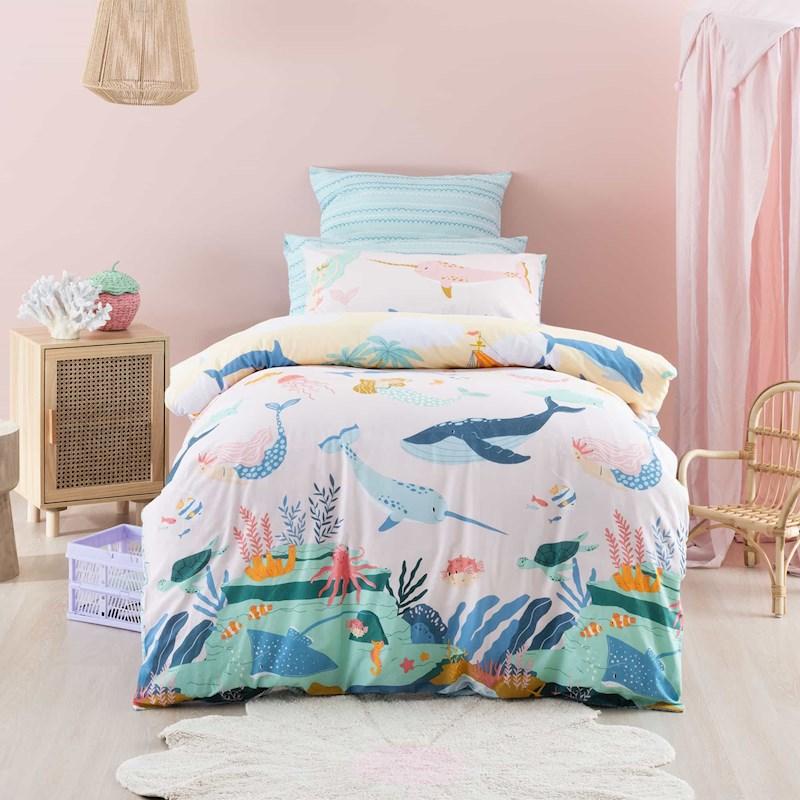 Poppiseed Mermaid Magic Duvet Cover Set Briscoes NZ