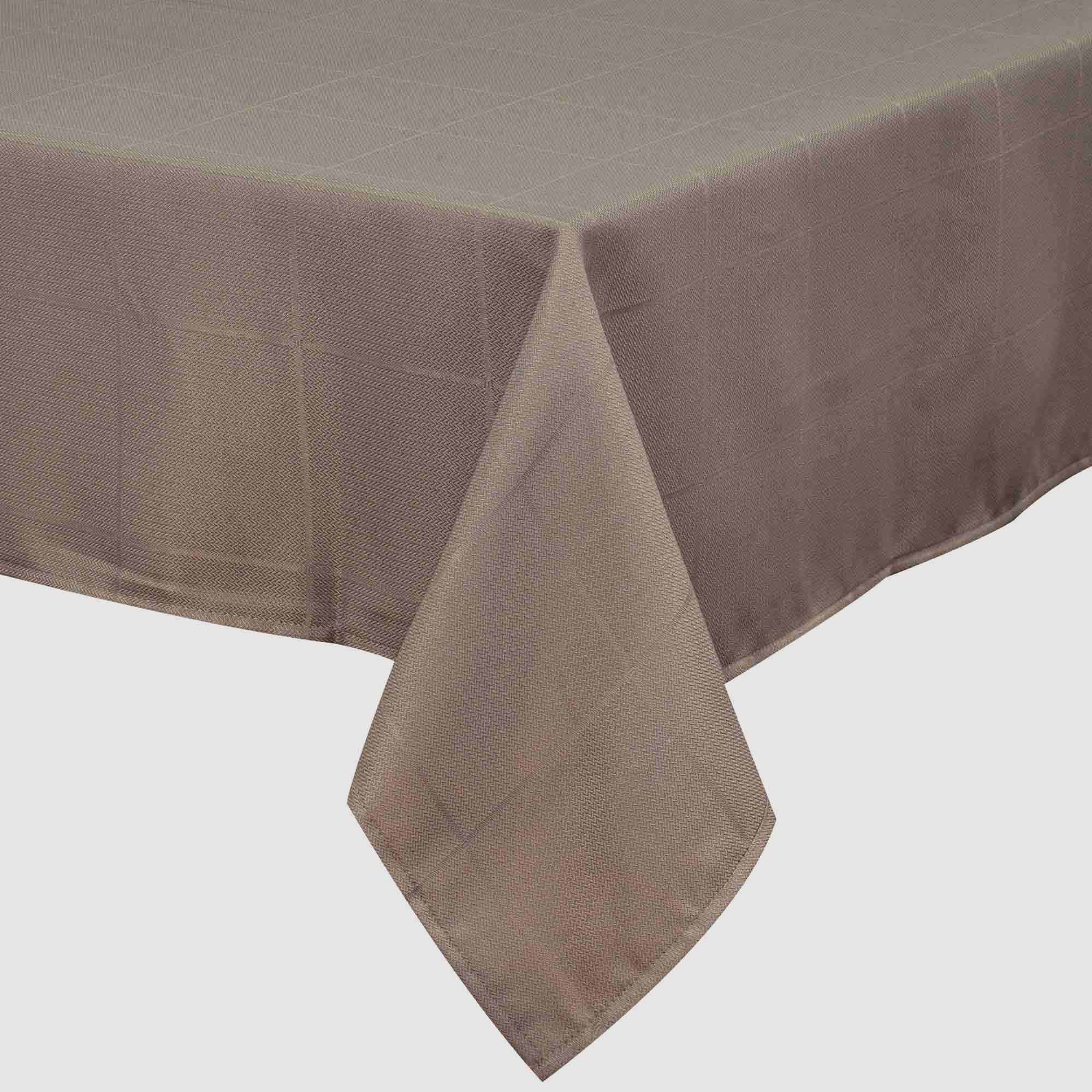 Simon Gault Grid Taupe Tablecloth 130x180cm