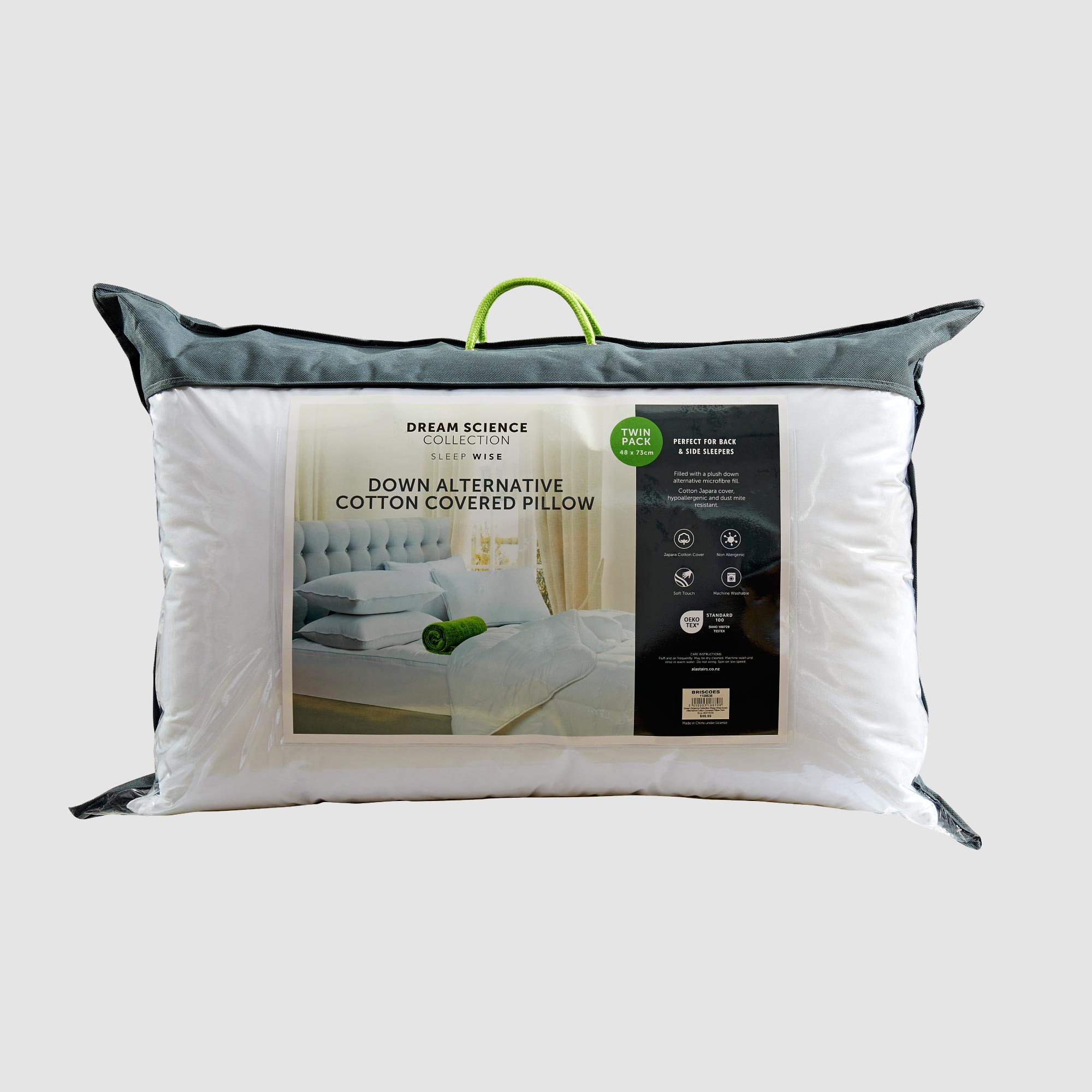 Dream Science Polyester Twin Pack Pillows