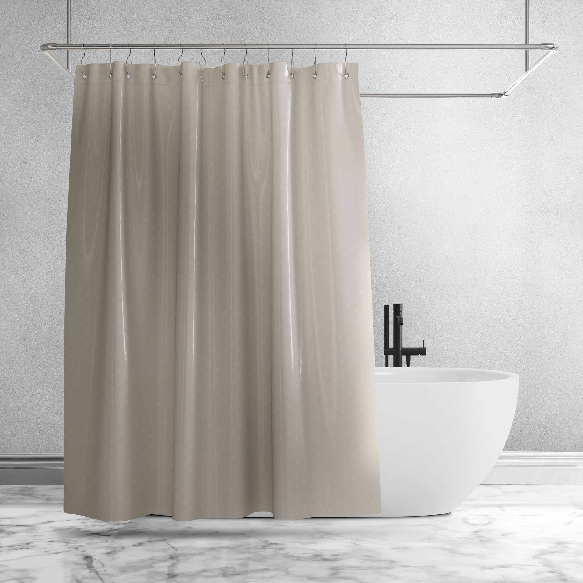 Just Home Subway Shower Curtain Raute Taupe 120x180cm