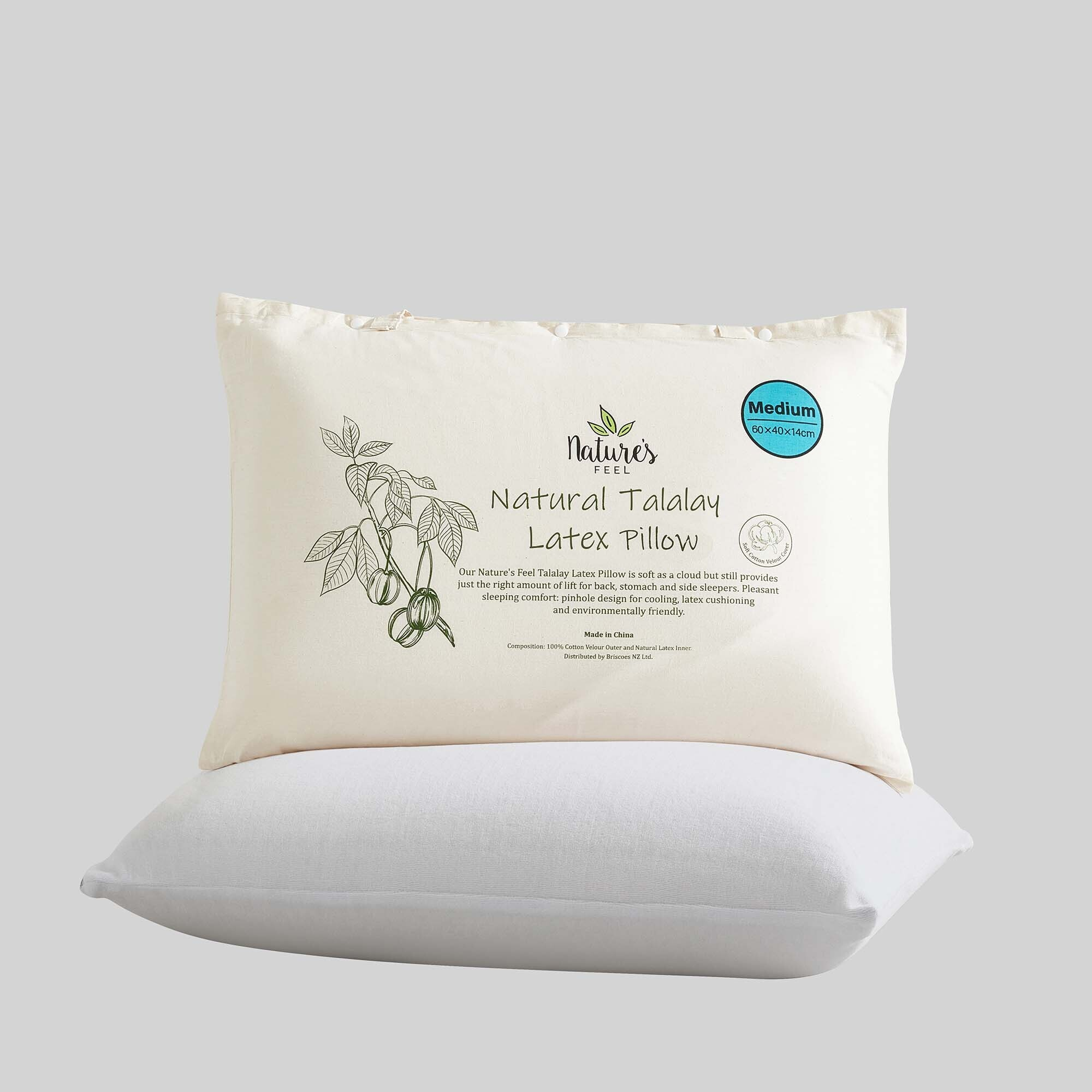 Nature's Feel Talalay Pillow Medium