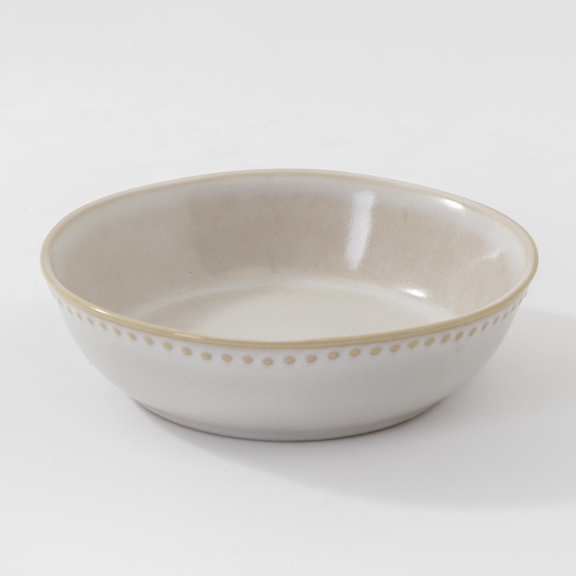 Arthouse White Glazed Soup/Pasta Bowl 17cm Sand