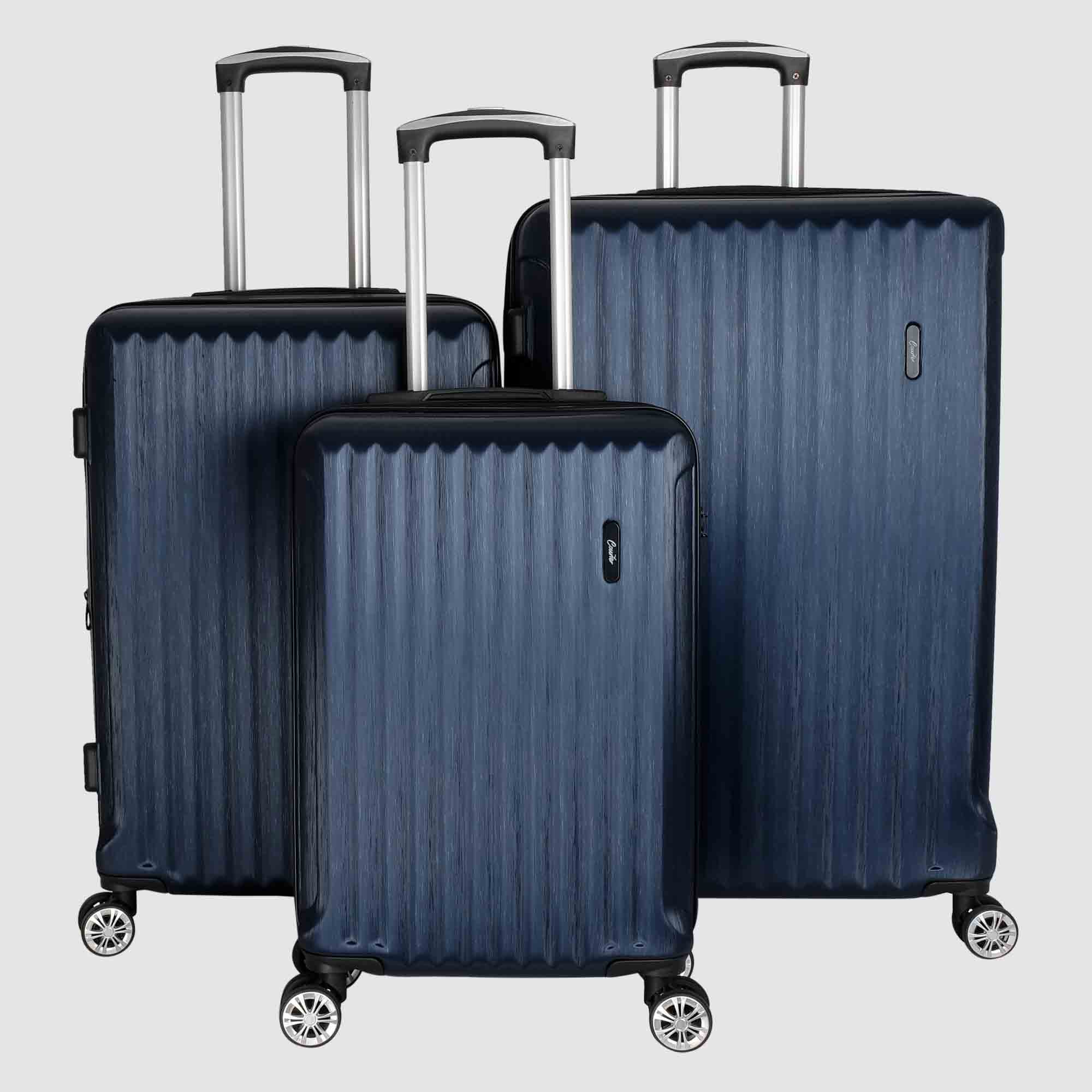 Courier Athens 3 Piece Trolleycase Set Blue