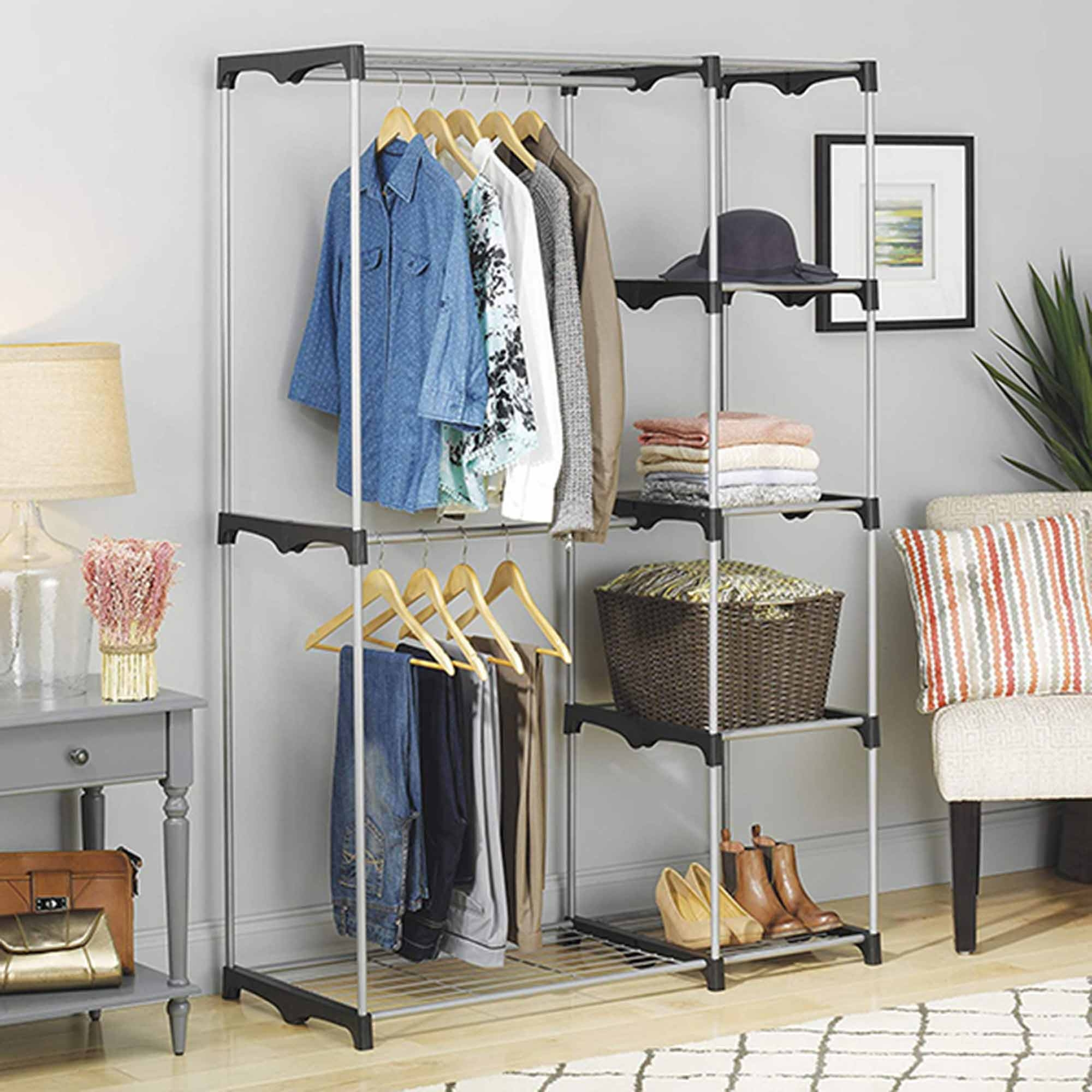 Whitmor Double Rod Closet Silver