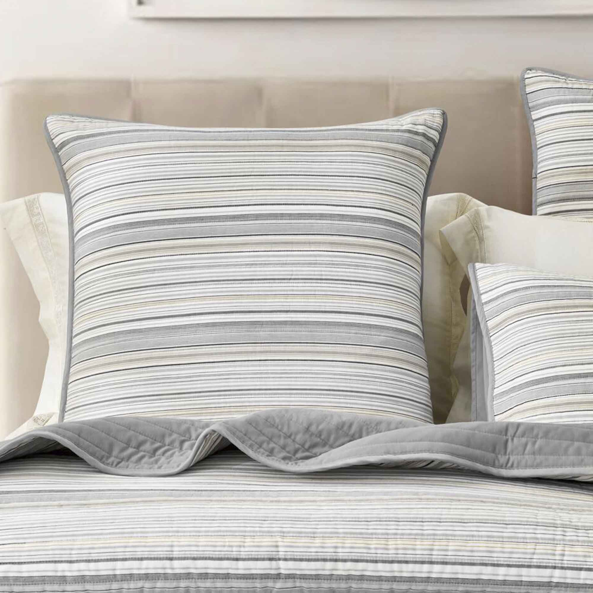 Nature's Feel Sketch Stripe Euro Pillowcase