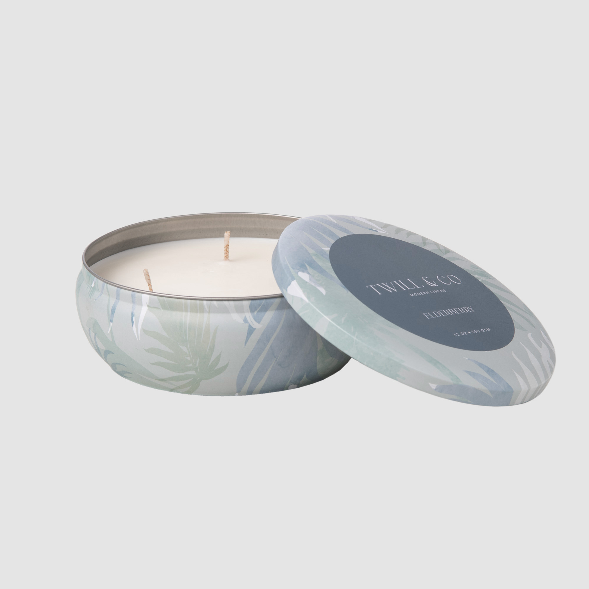 Twill & Co Tin Candle Elderberry Sky 350g