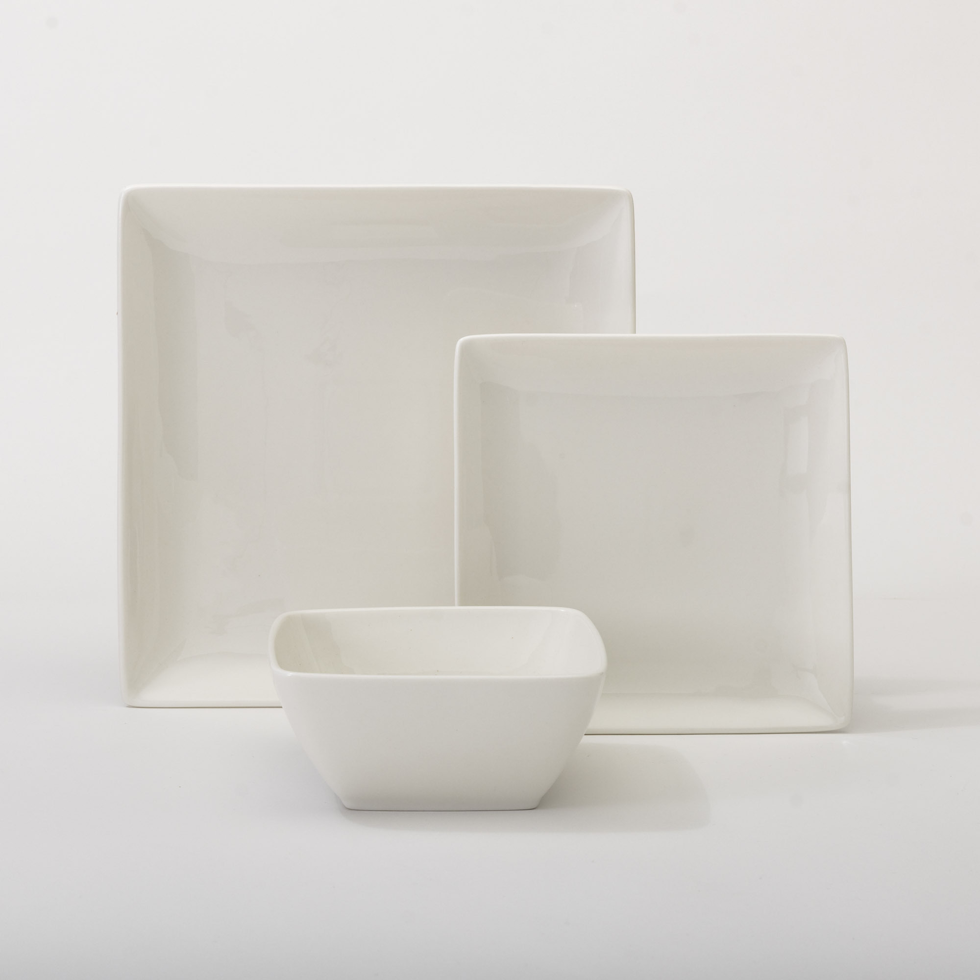 Ecology Claremont Square White Dinner Set 12 Piece