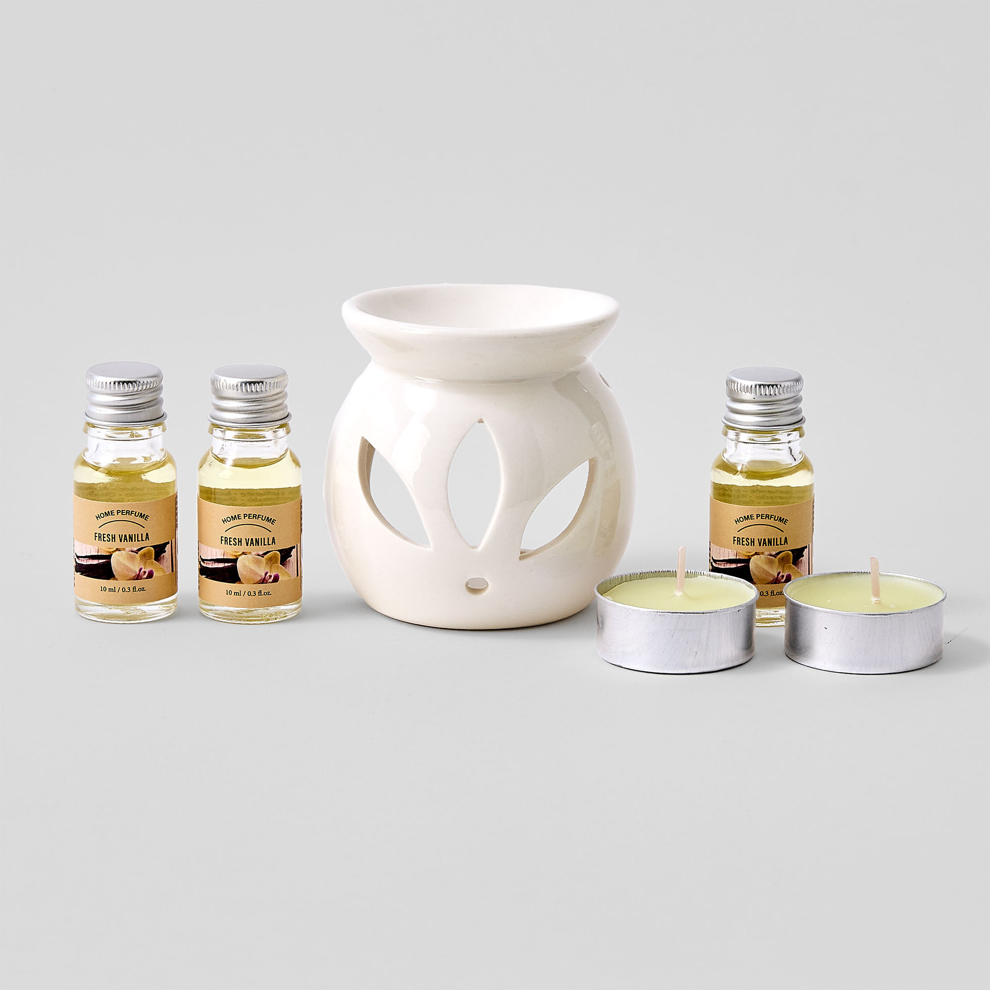 Aroma Set Tea Light with Ceramic Oil Burner 6 Pieces