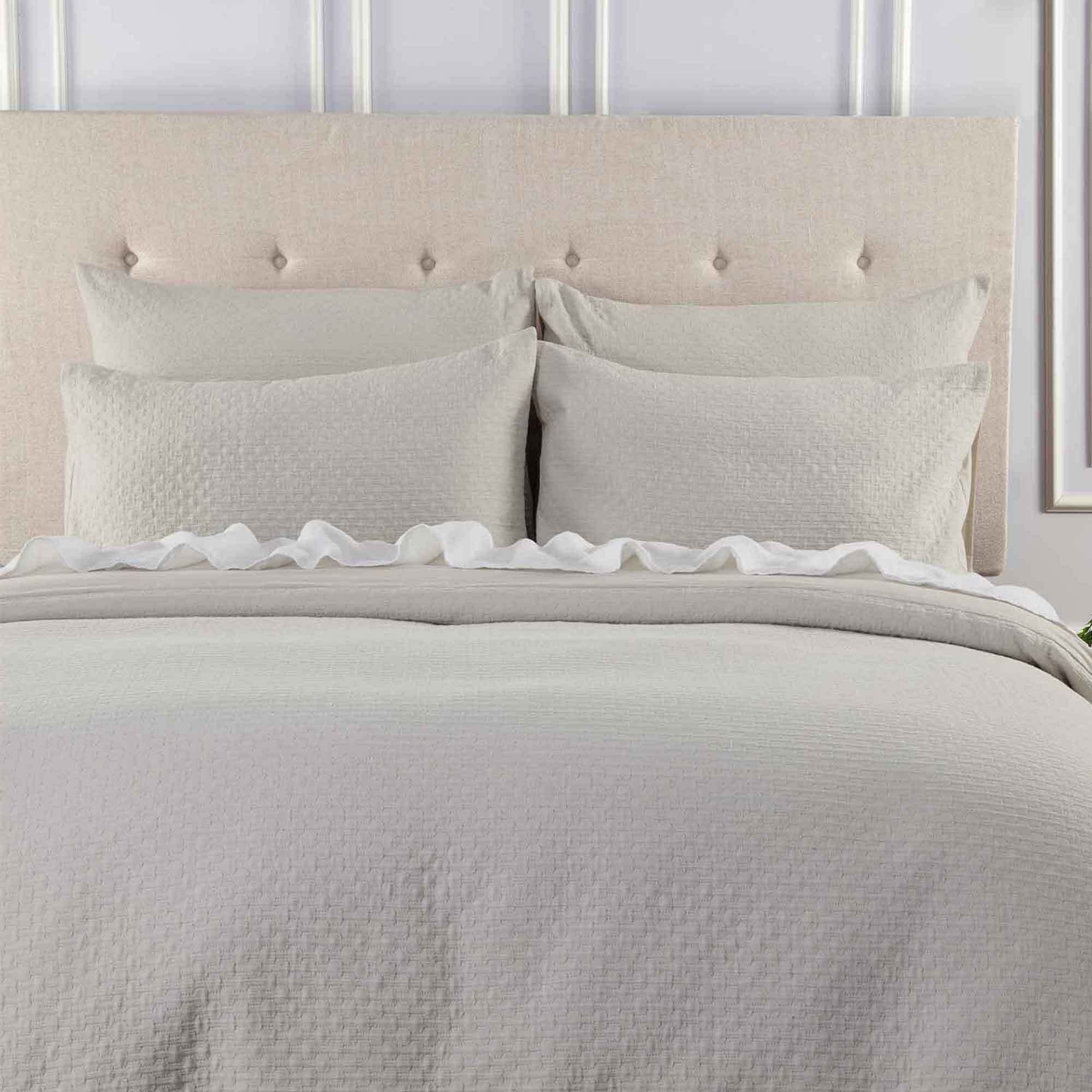 Hotel At Home Ribbed Stripe Matelasse Duvet Cover Set