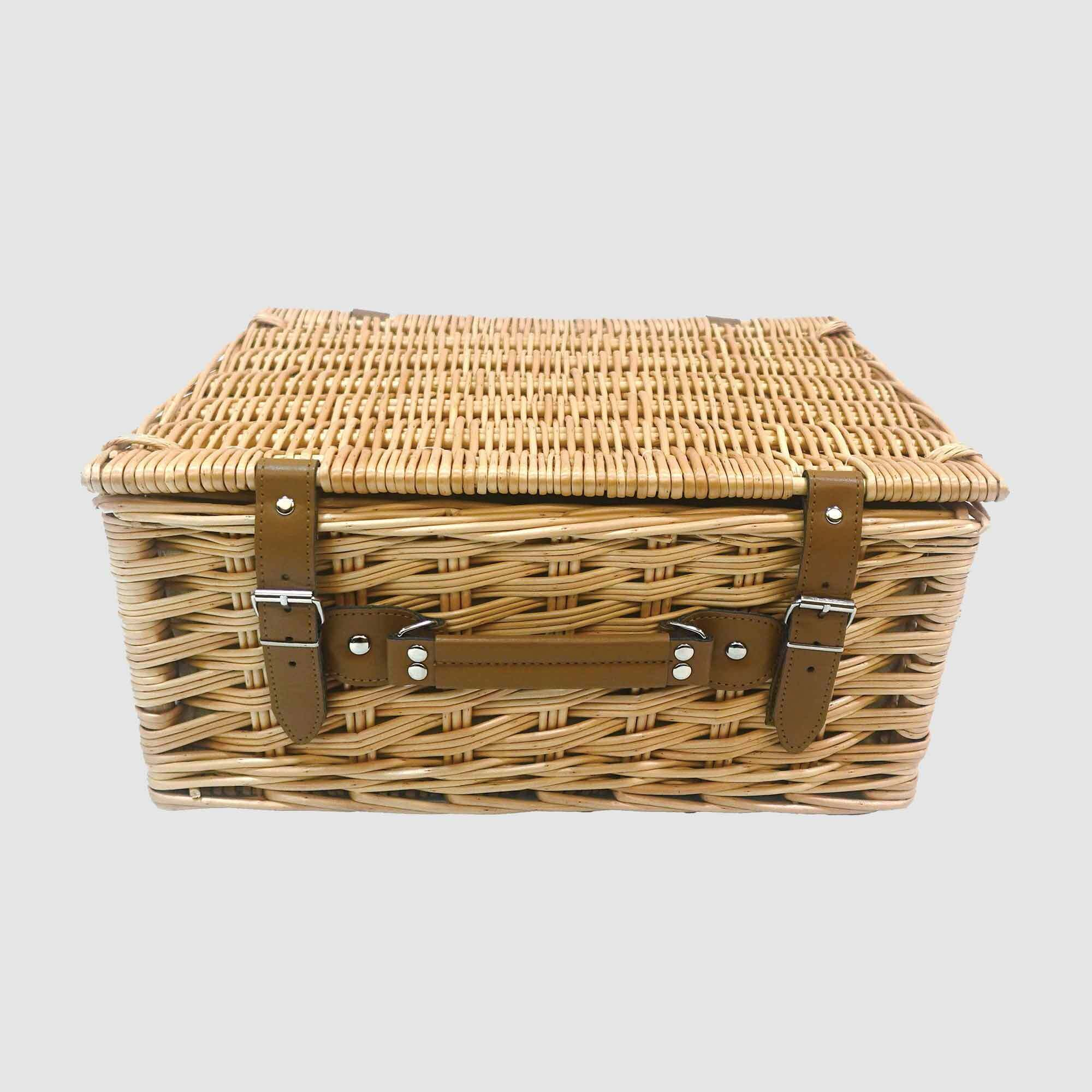 Tablefair Oslo Wicker Picnic Basket For 2 Cream