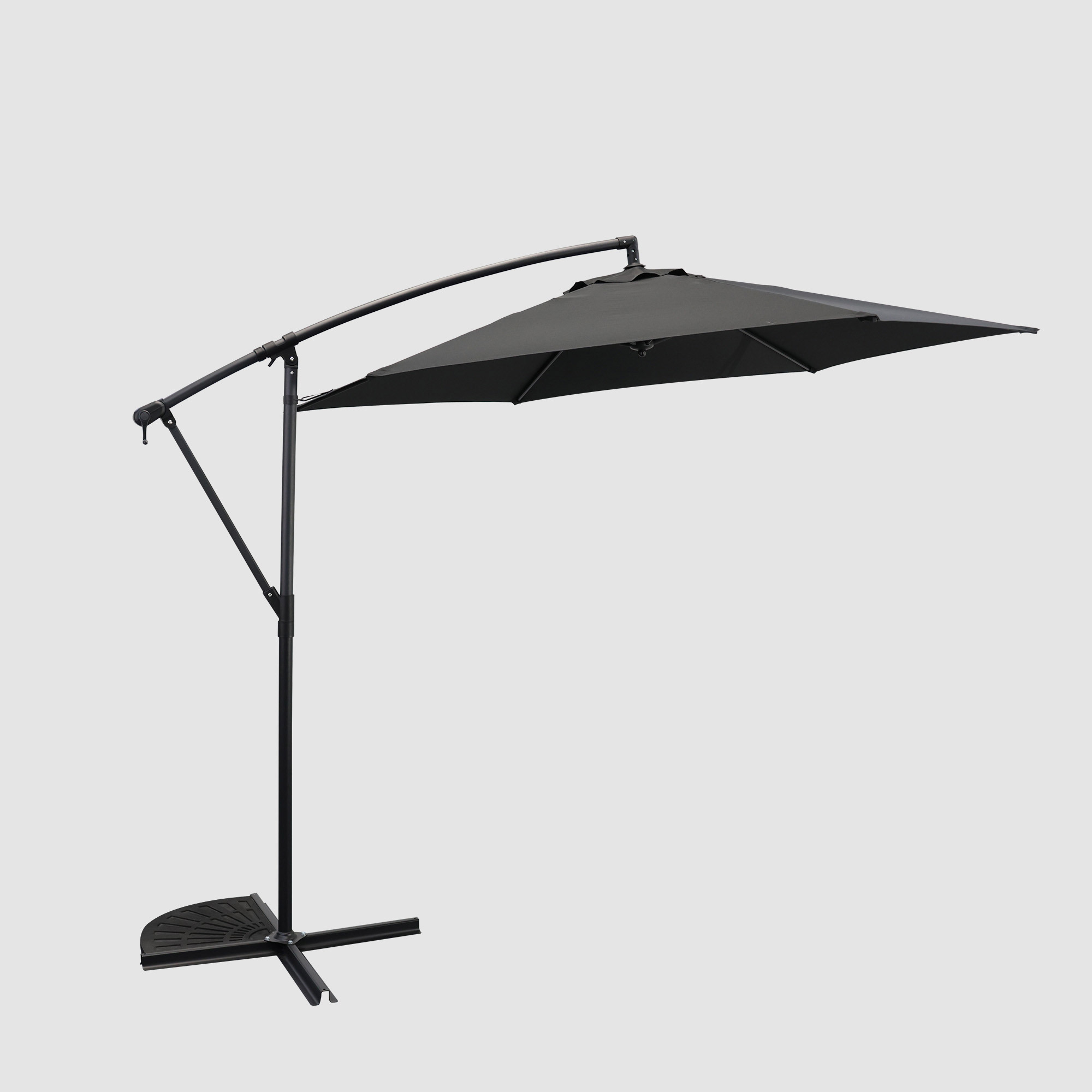 Outdoor Creations 360 Degrees Offset Market Umbrella Black