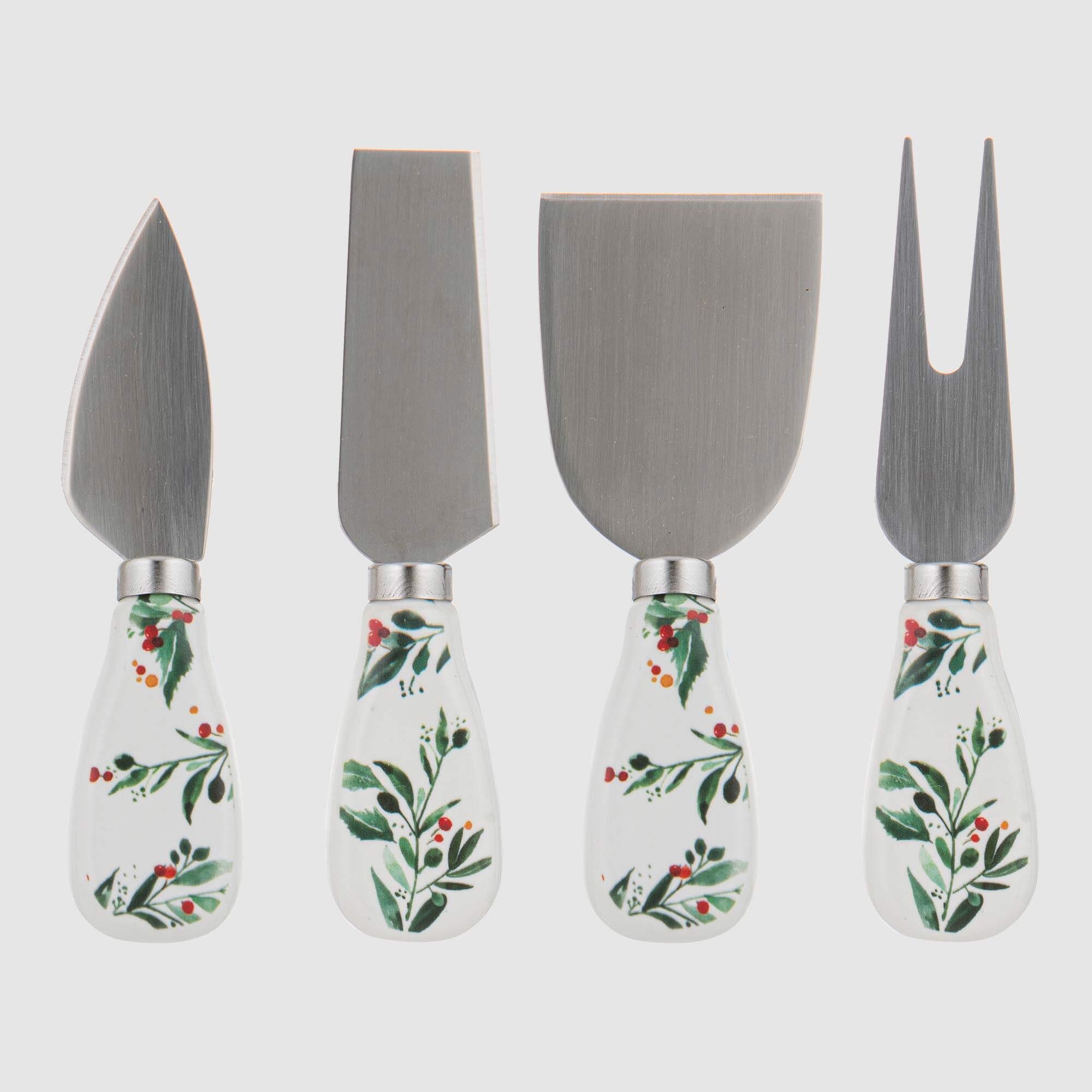 Just Home Holly Cheese Knife Set