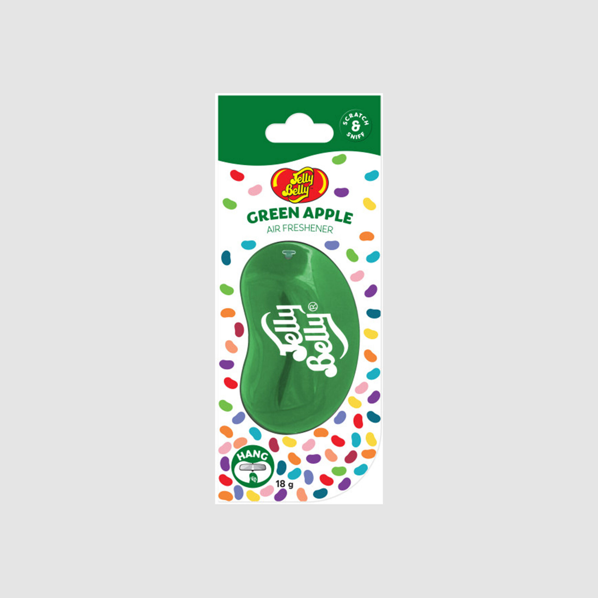 Jelly Belly 3D Hanging Car Air Freshener Green Apple