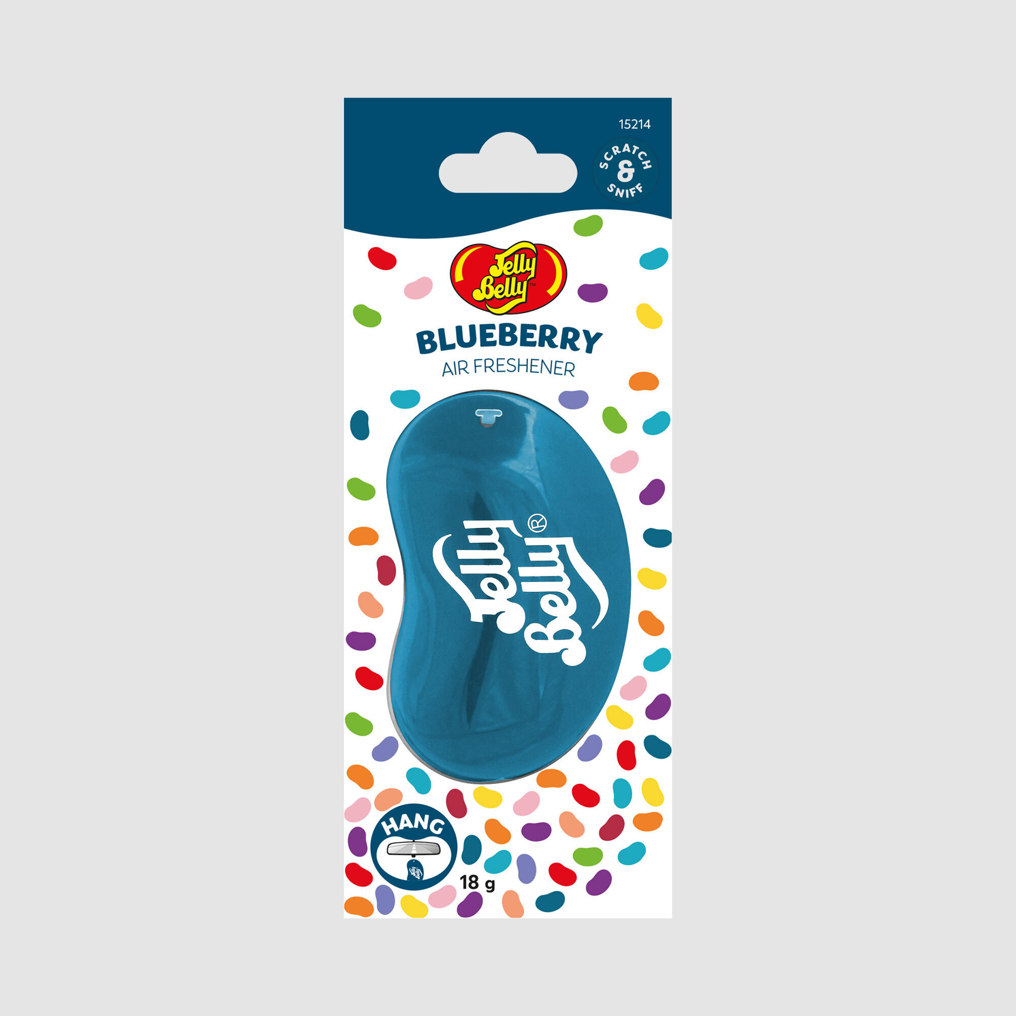 Jelly Belly 3D Hanging Car Air Freshener Blue Berry