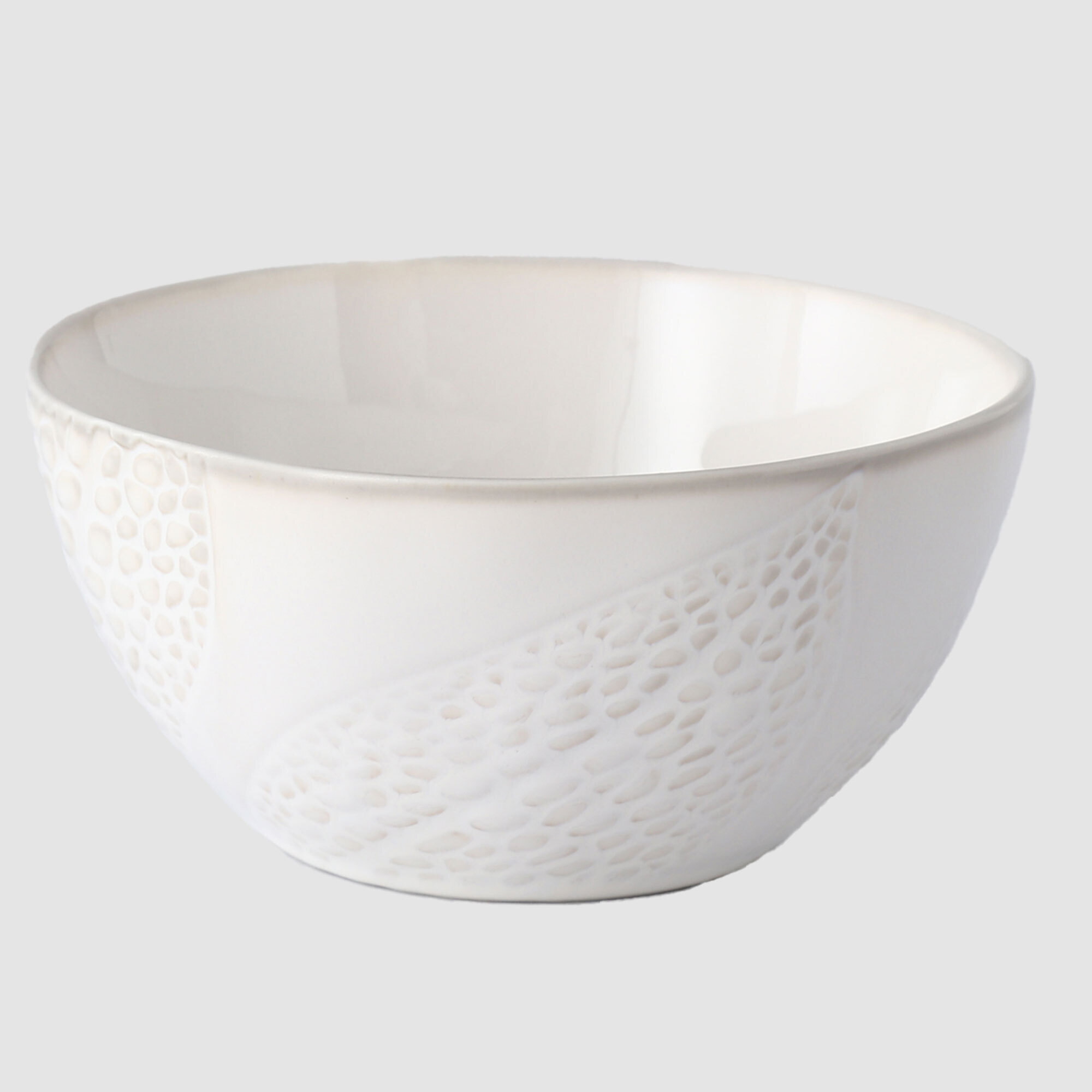 Urban Loft Linen Stoneware Bowl 17cm Leaves