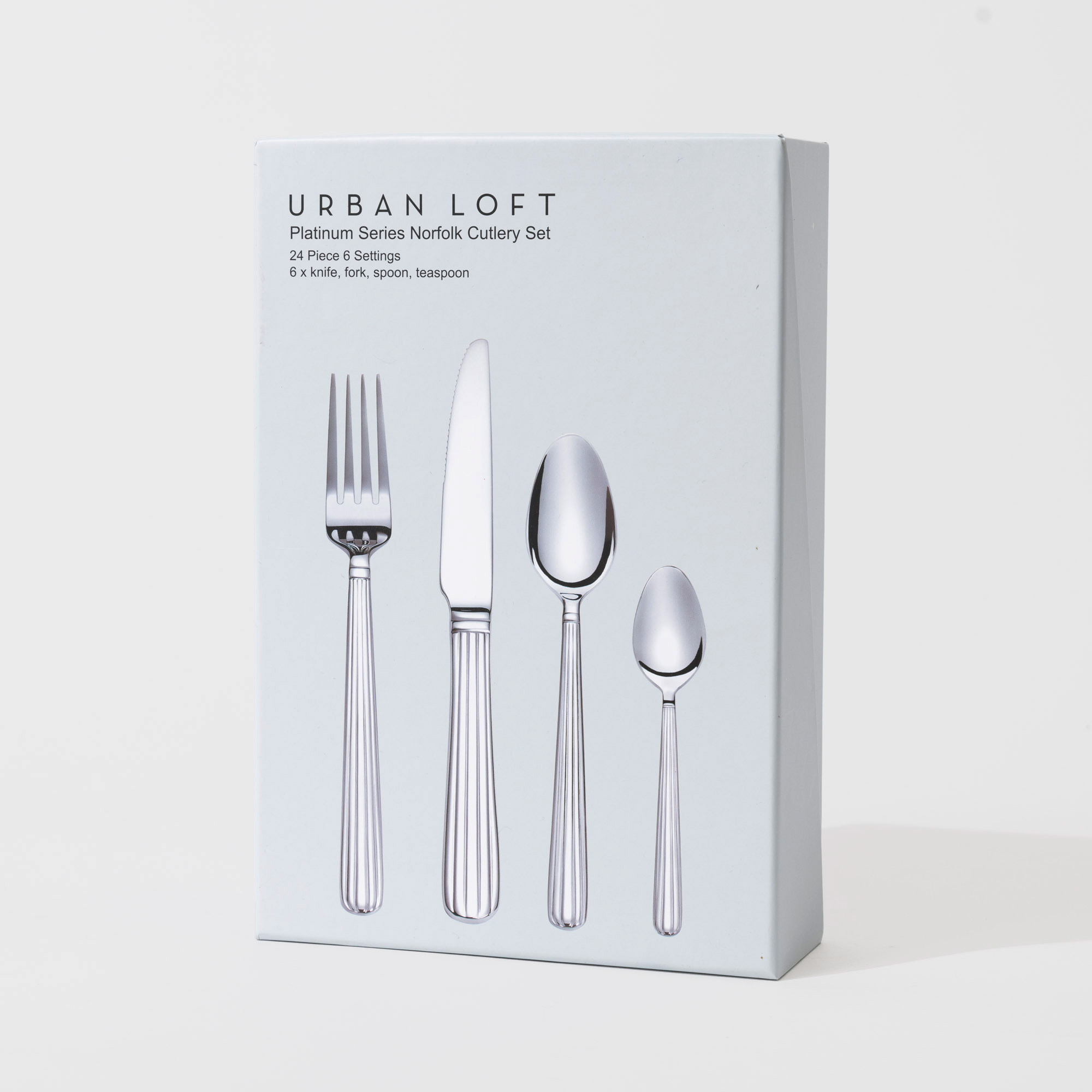 Urban Loft Platinum Series Norfolk Cutlery Set 24 Piece