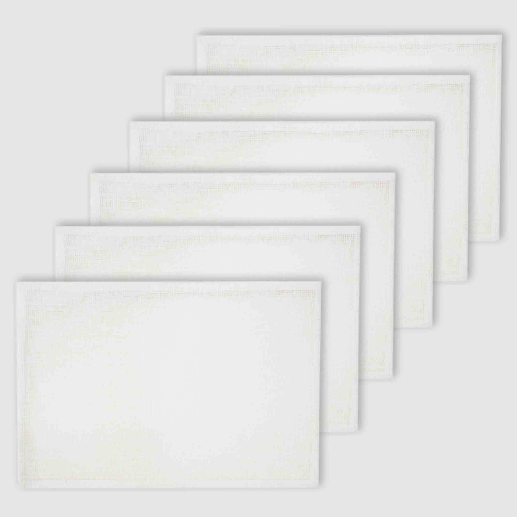 Just Home Jasper White Placemat 33x45cm Pack 6