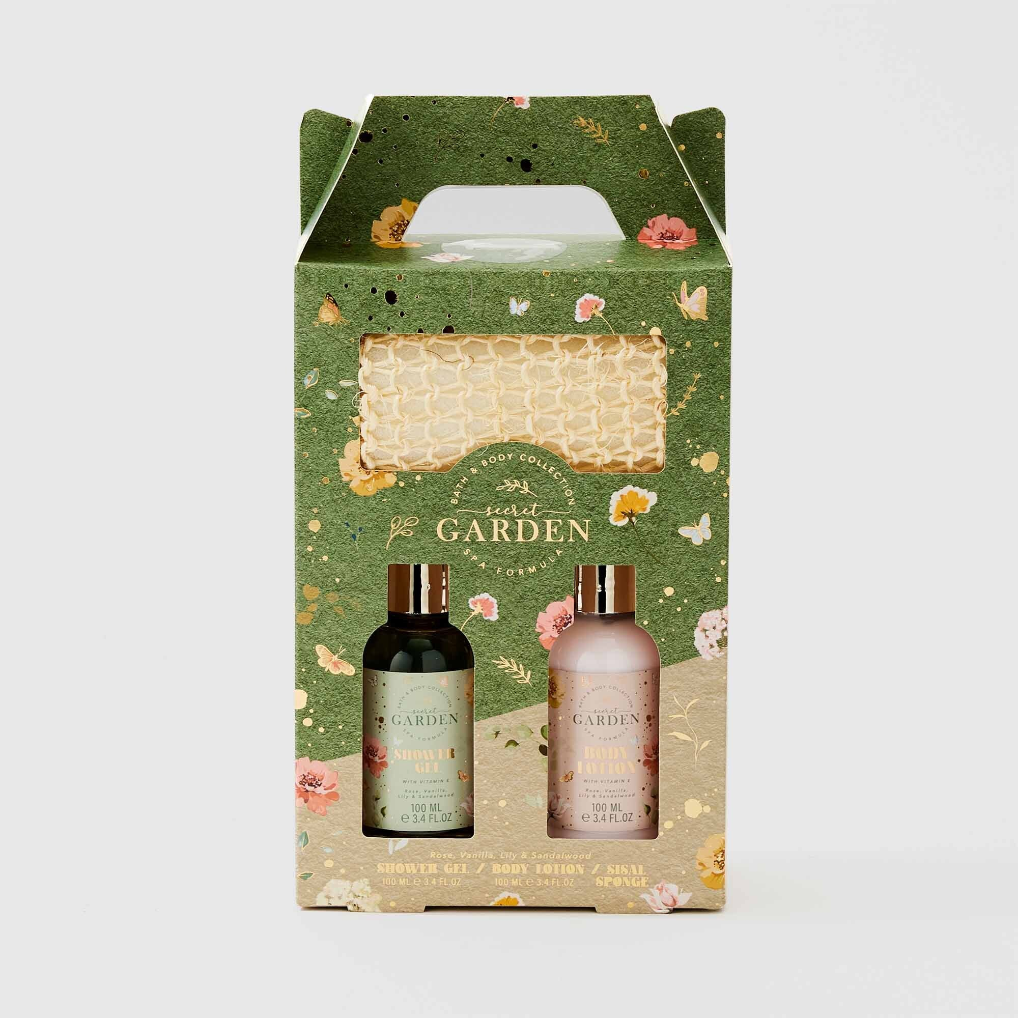 Secret Garden Rose Shower Vanilla Lily & Sandalwood 3 Piece Gift Set