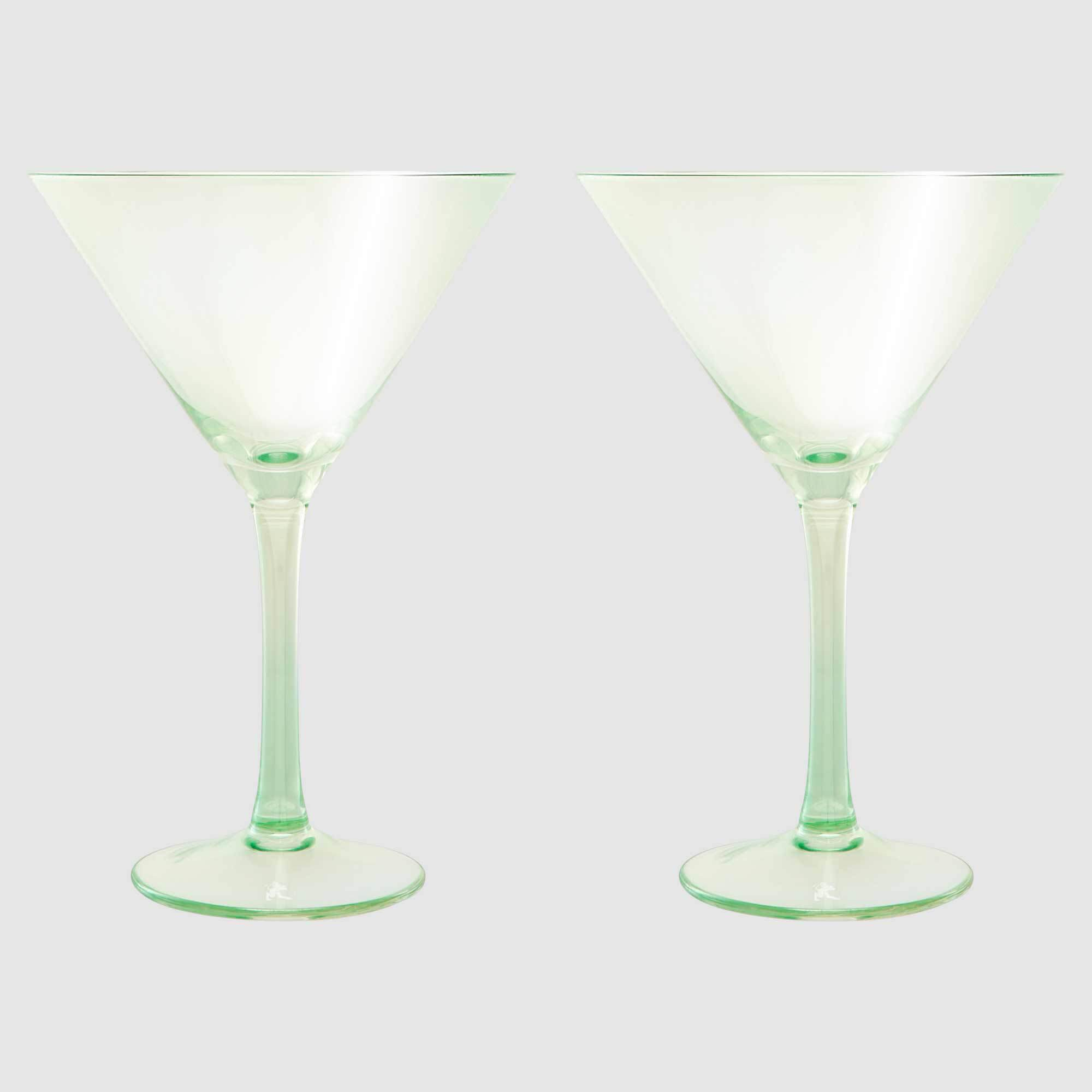 Maxwell & Williams Glamour Martini Glass 230ml Green Set 2