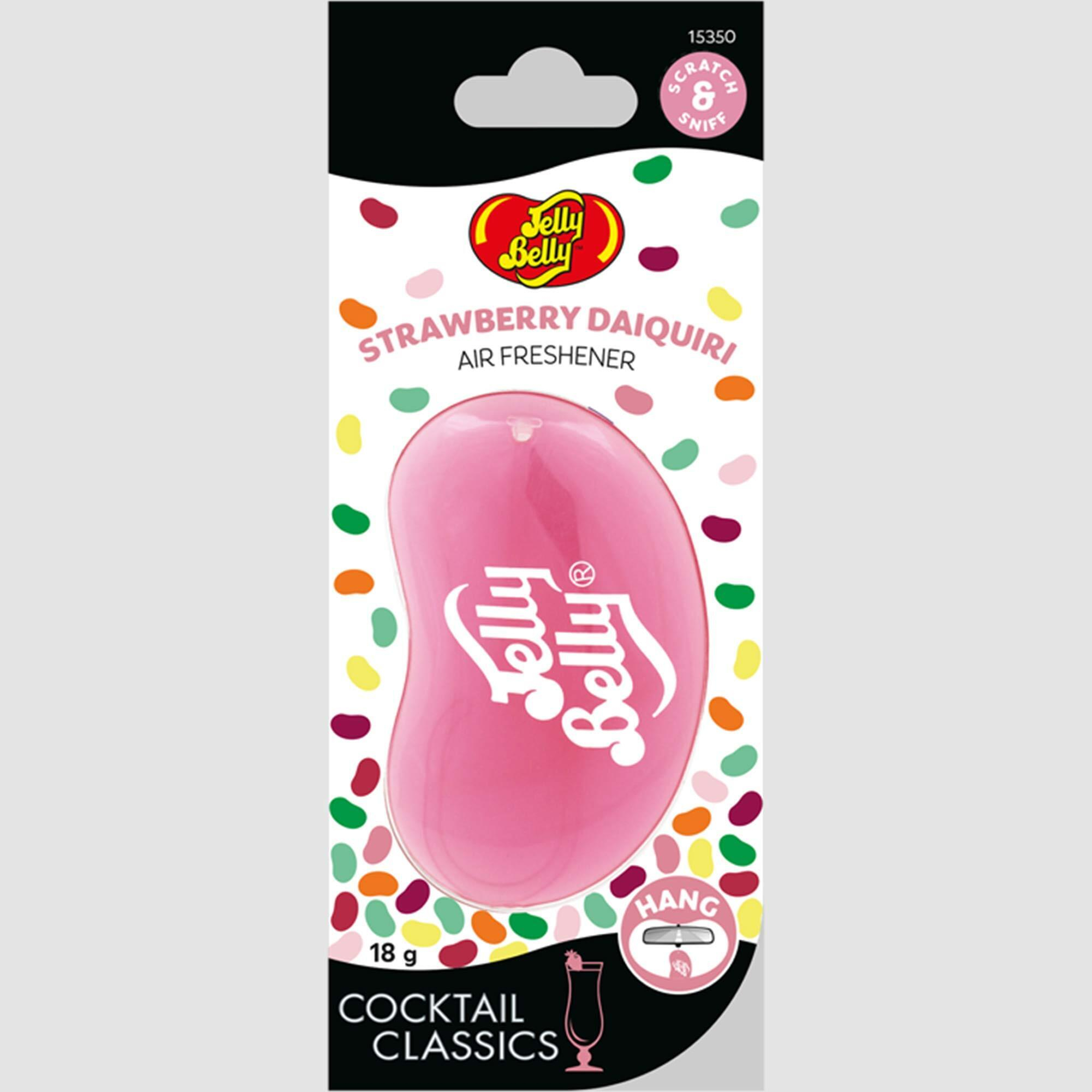 Jelly Belly 3D Hanging Car Air Freshener Cocktail Strawberry Daiquiri