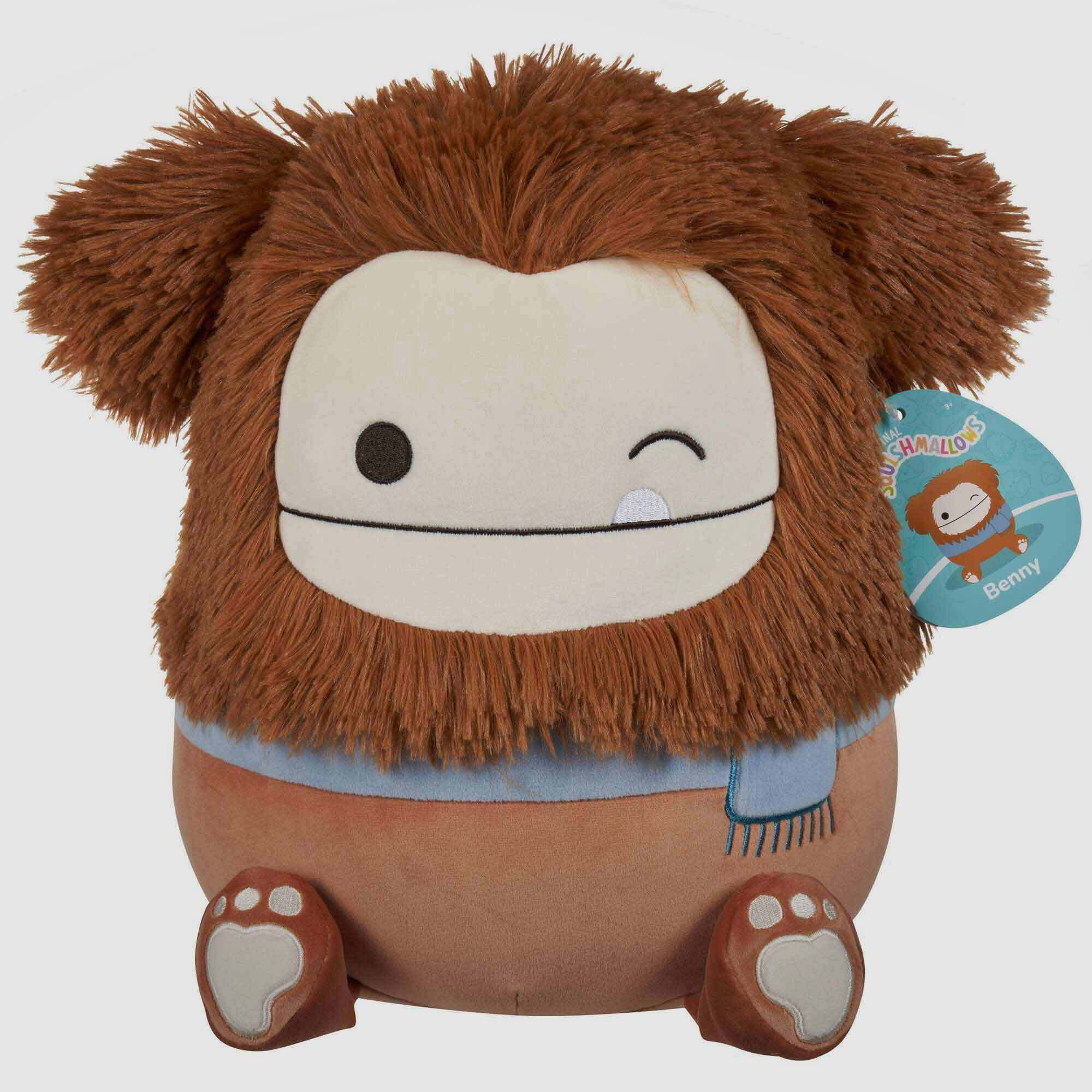 Squishmallows 12 Inch Benny Winking Brown Bigfoot