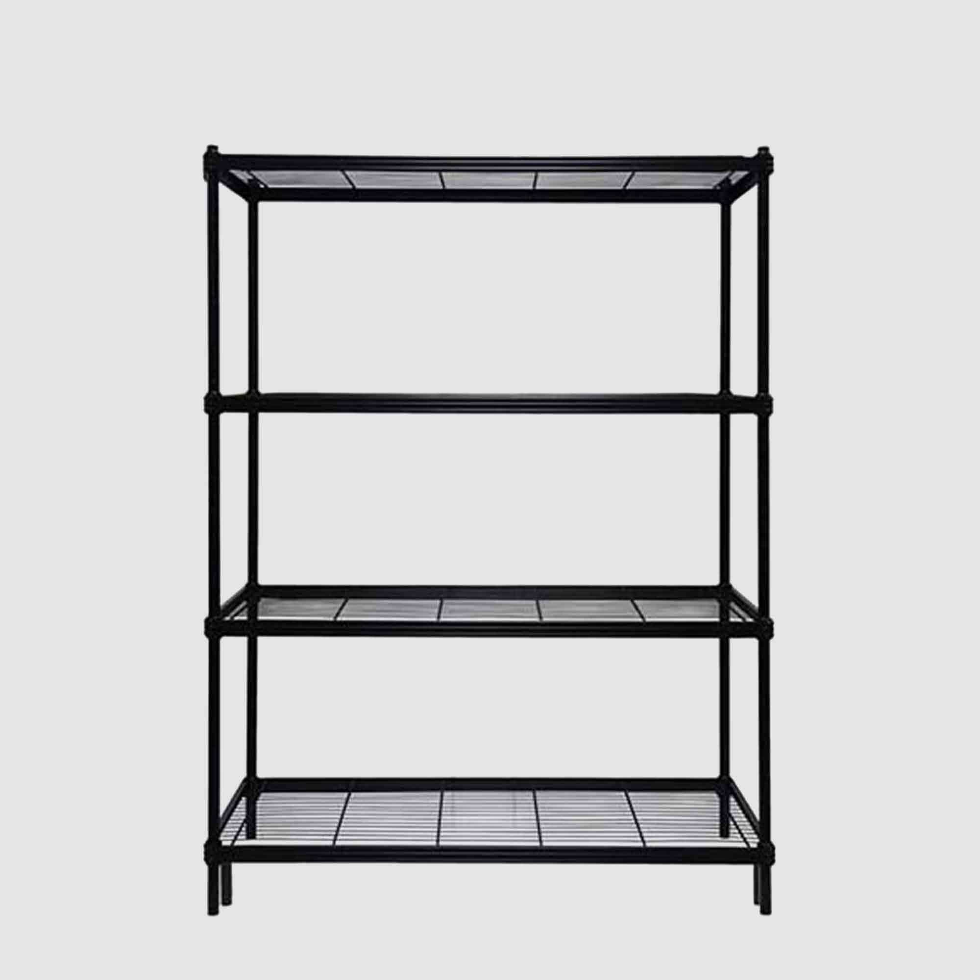 Seymours Wire Shelving Unit 4 Tier Black