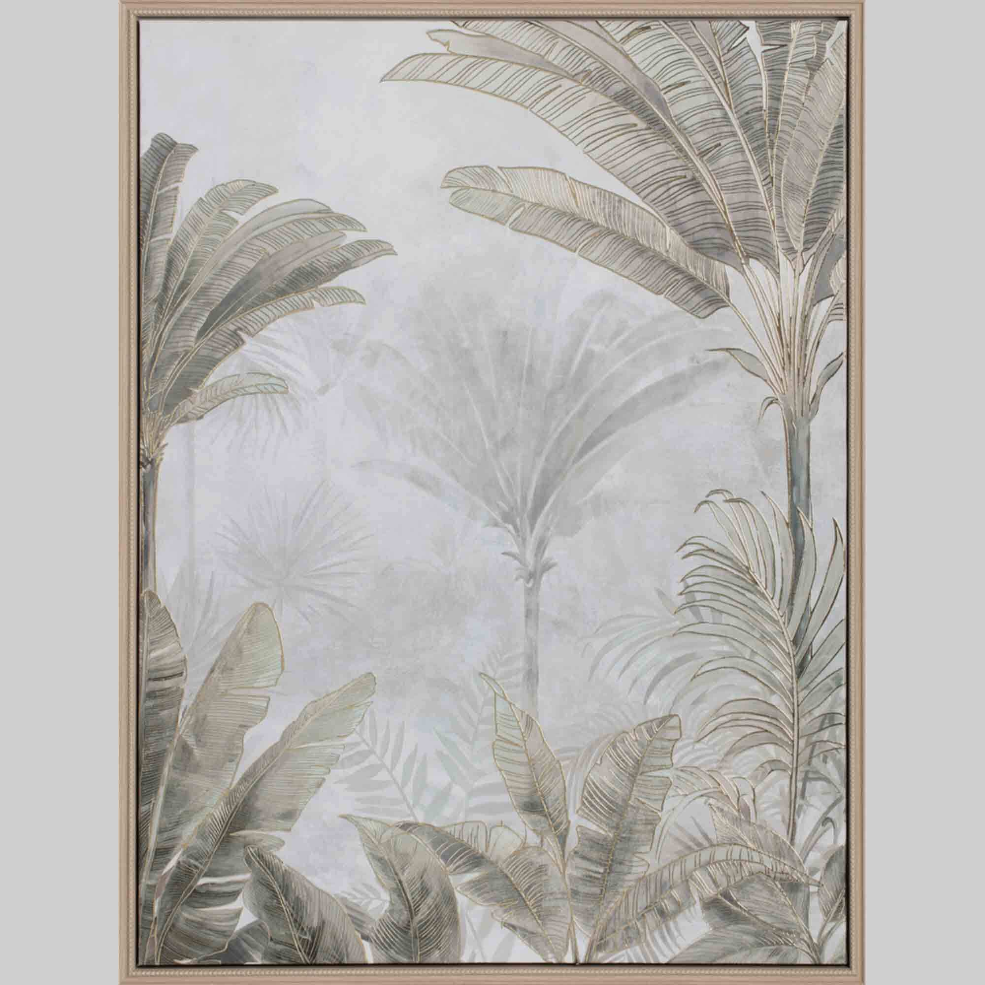 Stoneleigh & Roberson Golden Palms Framed Canvas Natural 80x60cm